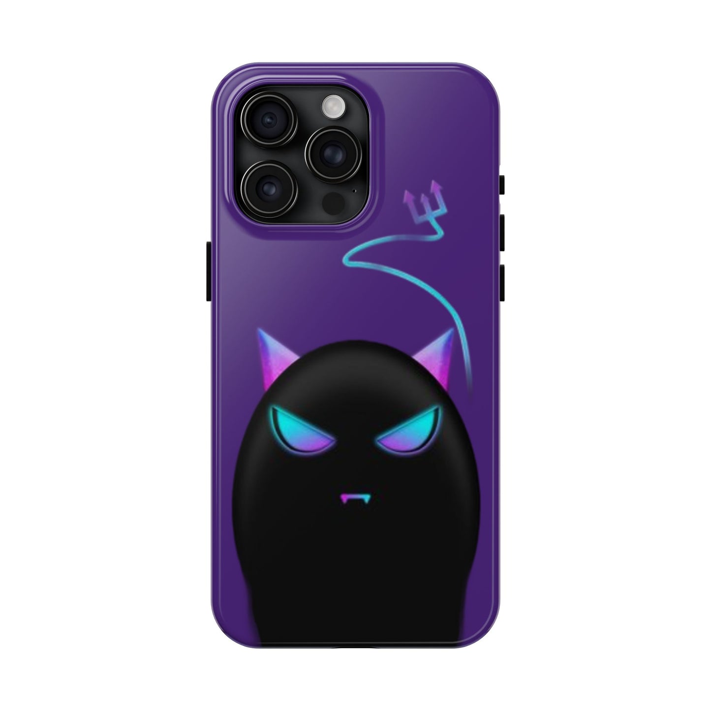 Demonic Cat Tough Phone Case - Cute & Edgy Phone Protection for Cat Lovers
