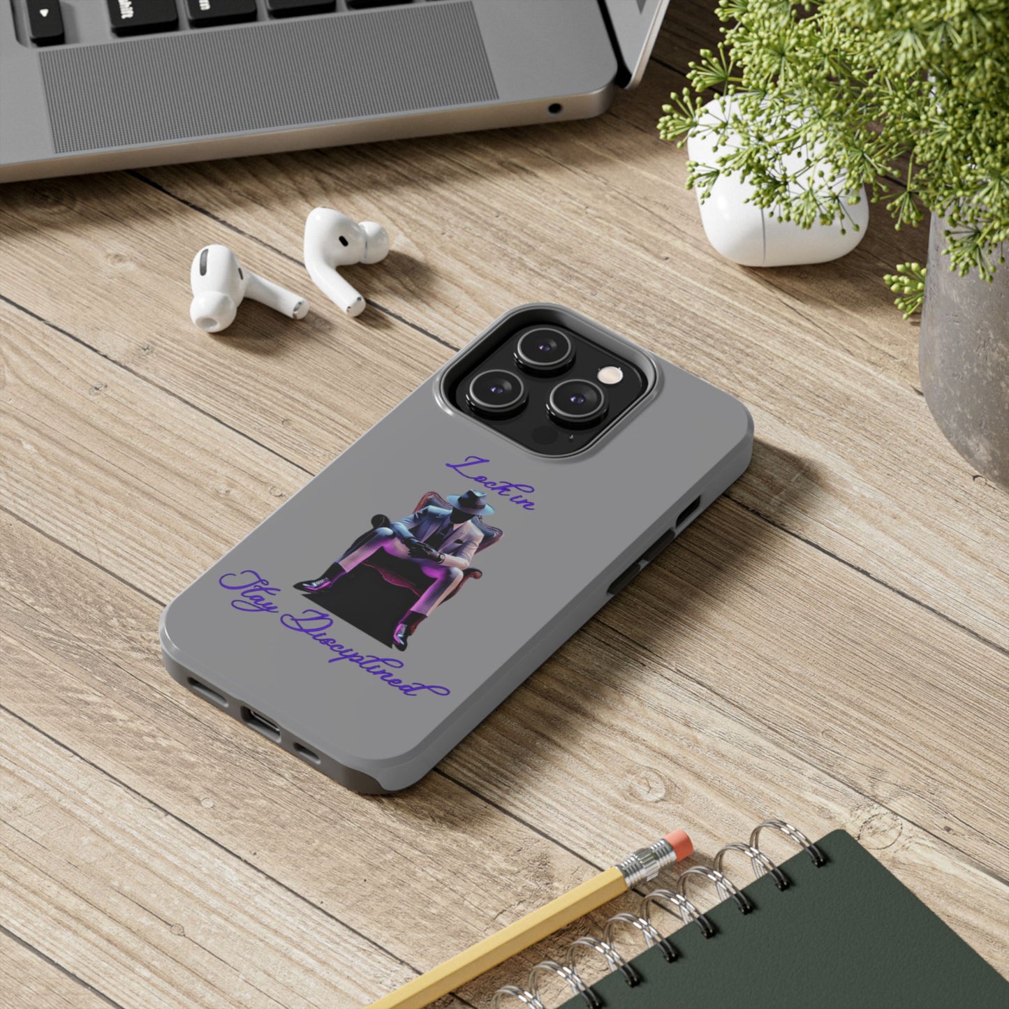 Phone case- Lock In, Stay Disciplined Tough Phone Case - Durable Protection