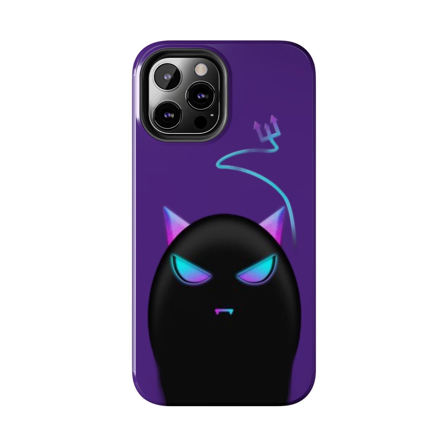 Demonic Cat Tough Phone Case - Cute & Edgy Phone Protection for Cat Lovers