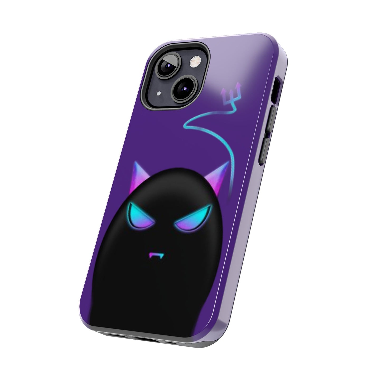 Demonic Cat Tough Phone Case - Cute & Edgy Phone Protection for Cat Lovers