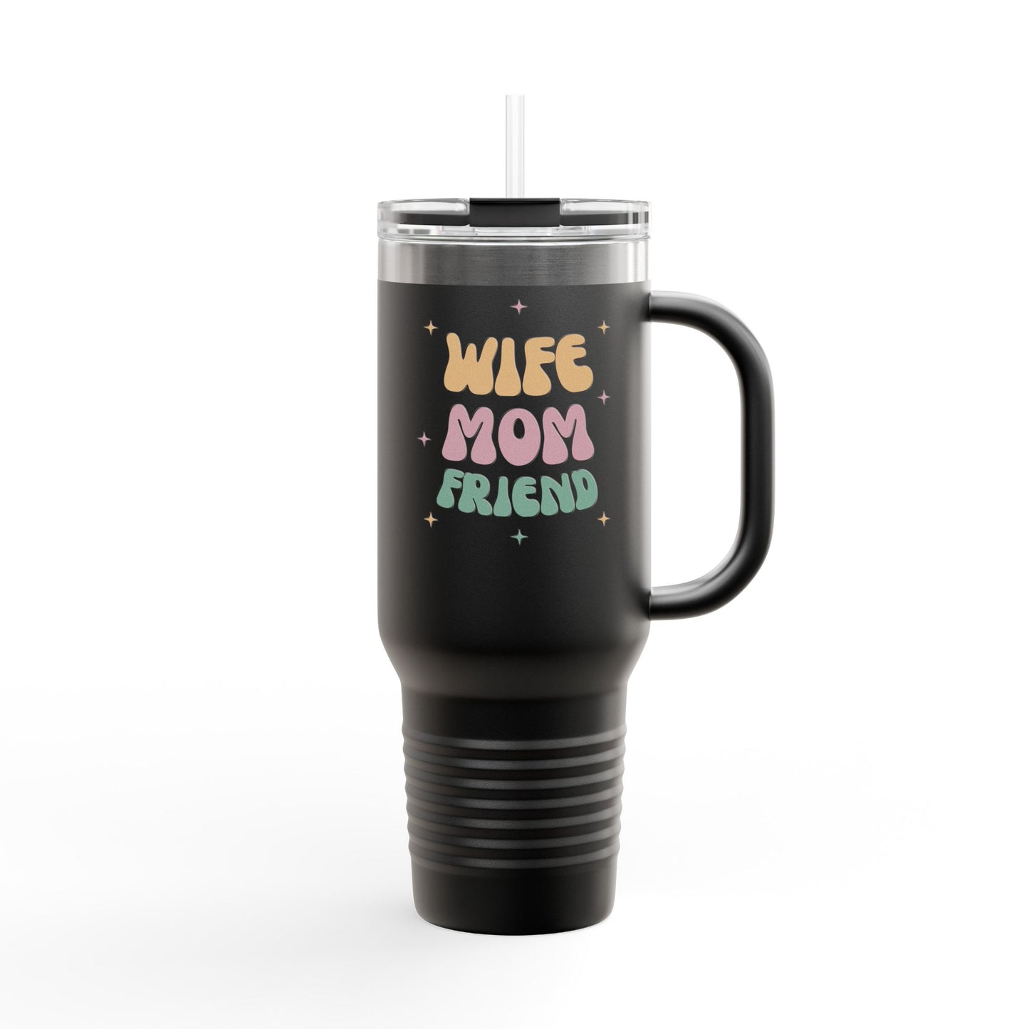 💖 40oz Insulated Travel Mug – Stylish Drinkware with Straw for Wives, Moms & Friends ✨