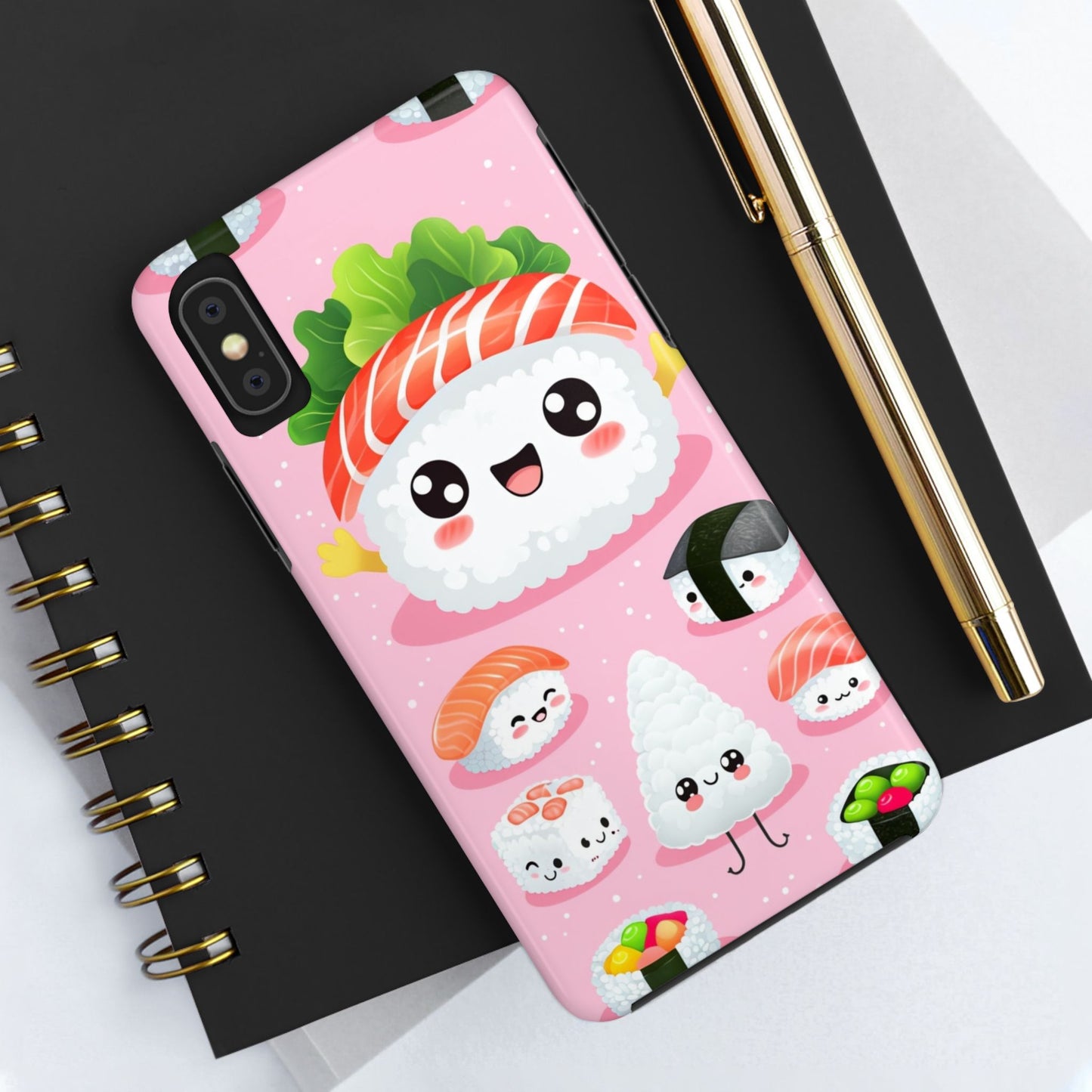 Adorable Sushi Tough Phone Case | Cute Kawaii Design for Food Lovers