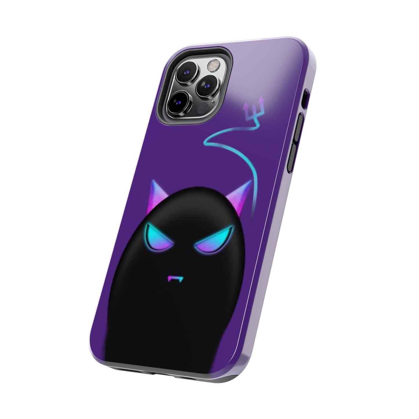 Demonic Cat Tough Phone Case - Cute & Edgy Phone Protection for Cat Lovers