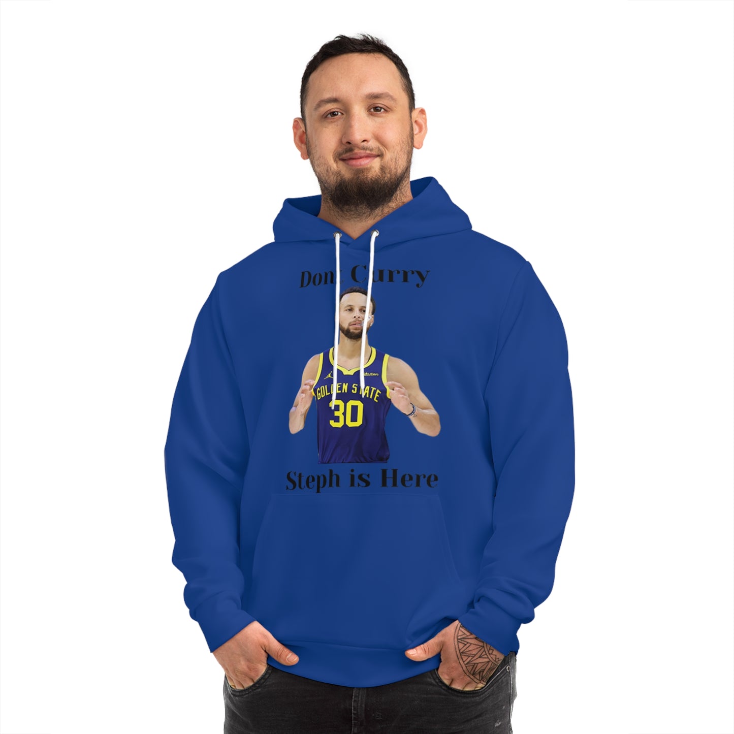 Sapphire Blue "Don’t Curry, Steph Is Here" Hoodie – Elite Shooter Basketball Sweatshirt