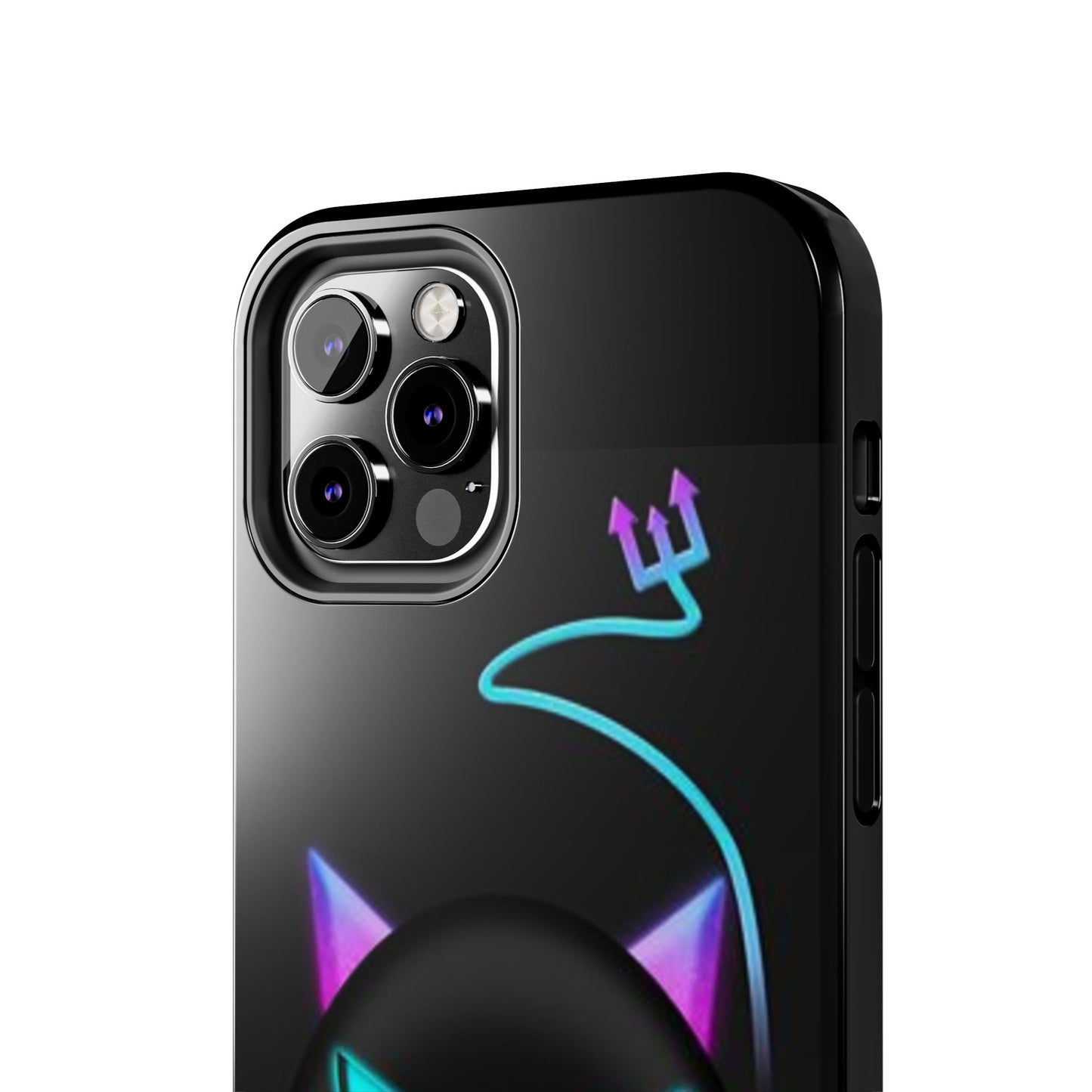 Demonic Cat Tough Phone Case - Cute & Edgy Phone Protection for Cat Lovers