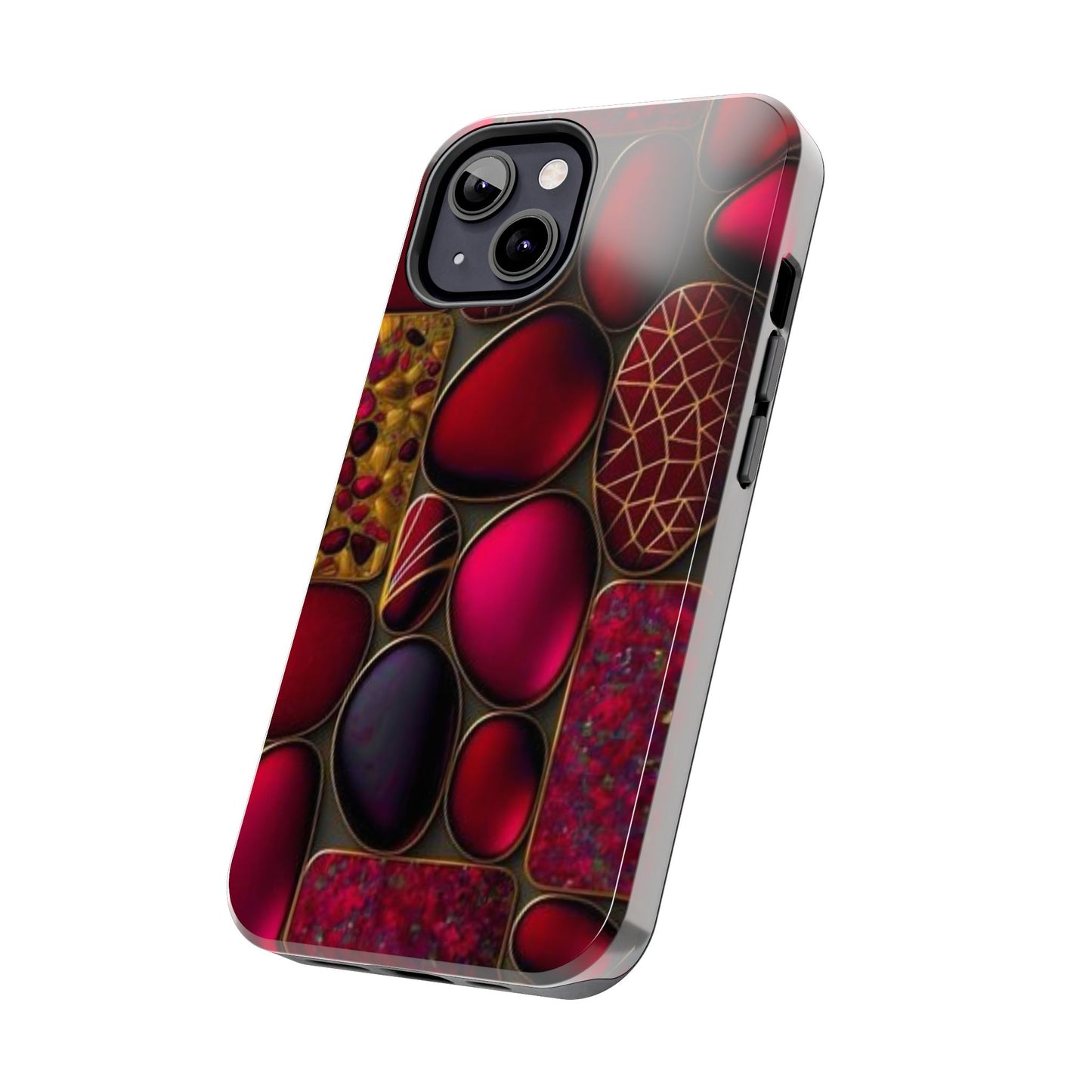 🔴 Tough Phone Cases – Red Stones Design for iPhone & Android – Durable Protection & Stylish Look