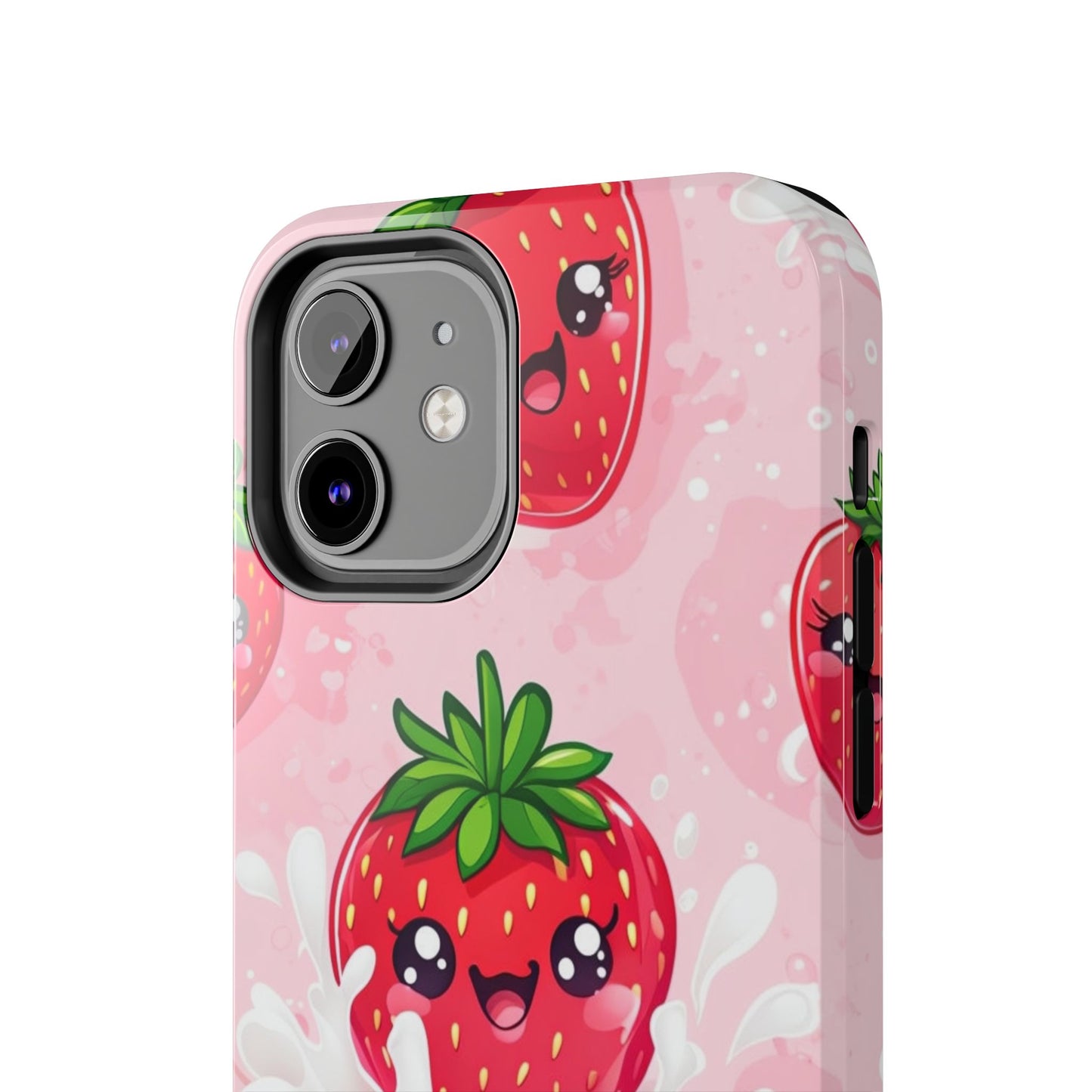 Kawaii Strawberry Tough Phone Case - Cute & Durable Protection
