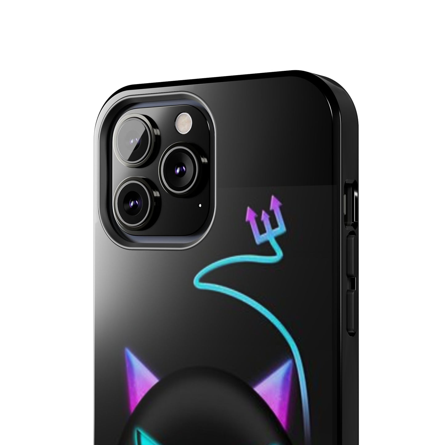 Demonic Cat Tough Phone Case - Cute & Edgy Phone Protection for Cat Lovers
