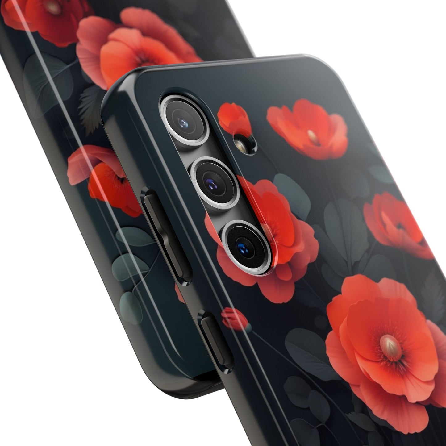 Vibrant Floral Tough Phone Case - Durable Protection with Gorgeous Red Poppies for iPhones & Androids πΊπ±