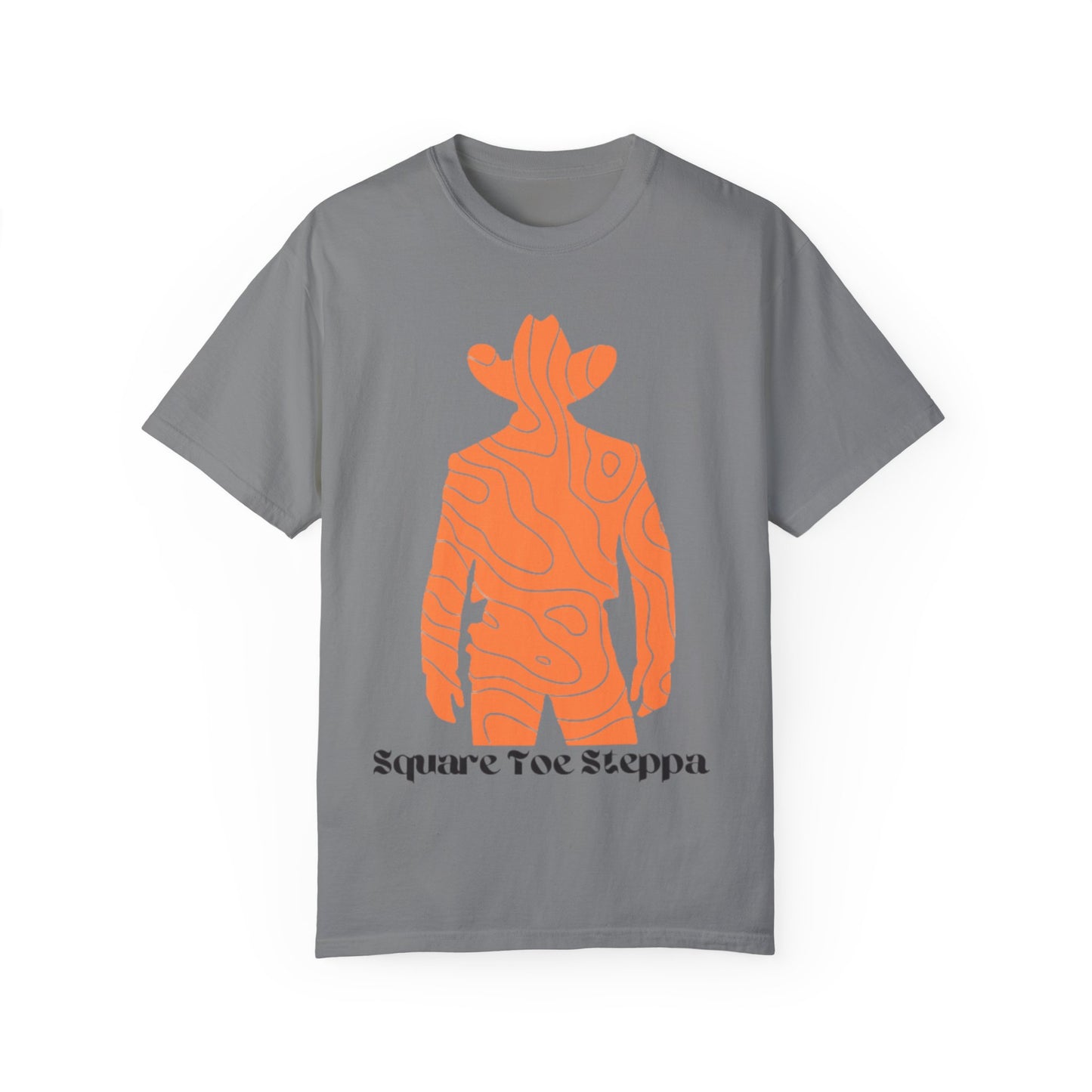 Rust Brown Men's Large T-Shirt – "Square Toe Steppa" Western Cowboy Graphic Tee