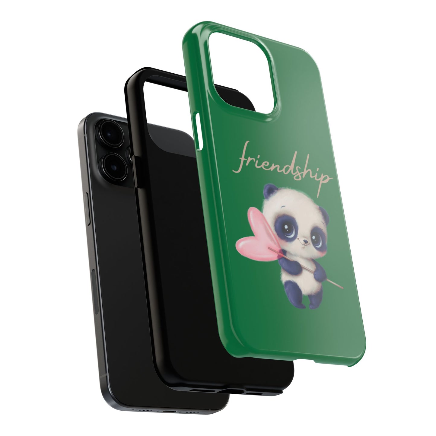 Phone case- Cute Panda Friendship Tough Phone Case - Durable Protection