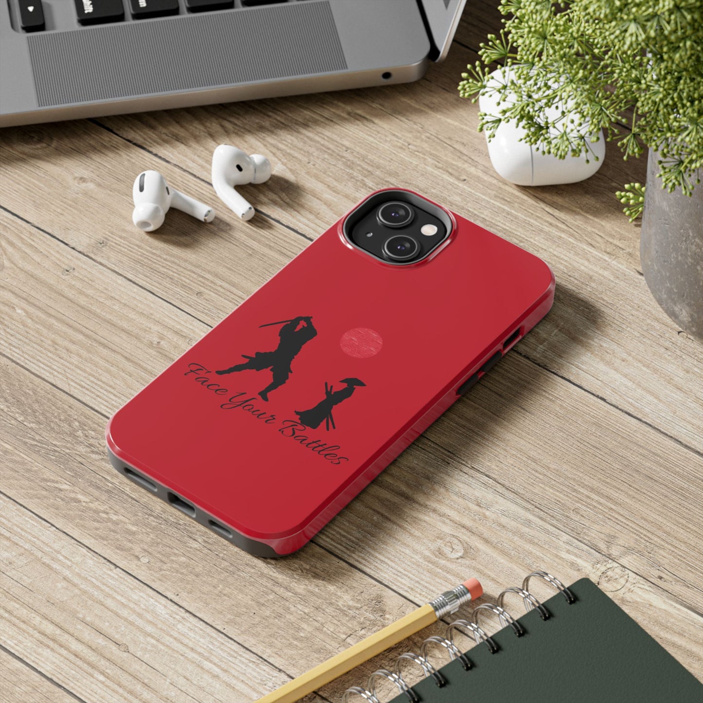 Phone case- Face Your Battles Tough Phone Case - Durable Protection