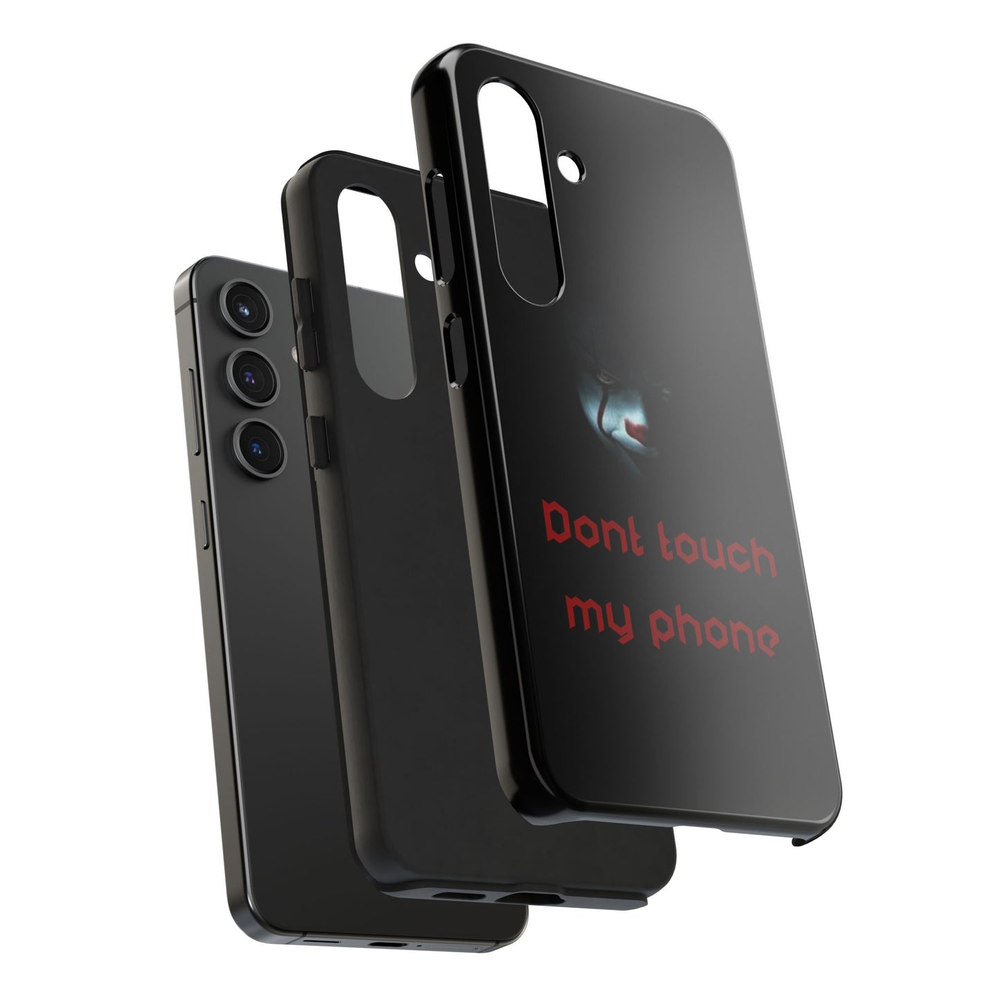 🤡 Creepy Clown Tough Phone Case – "Don’t Touch My Phone" Design for iPhone & Android