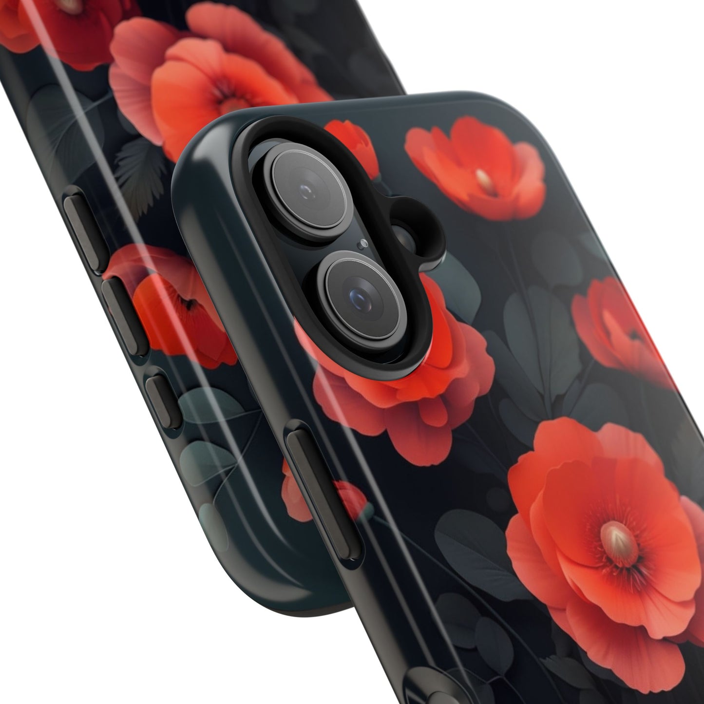 Vibrant Floral Tough Phone Case - Durable Protection with Gorgeous Red Poppies for iPhones & Androids πΊπ±