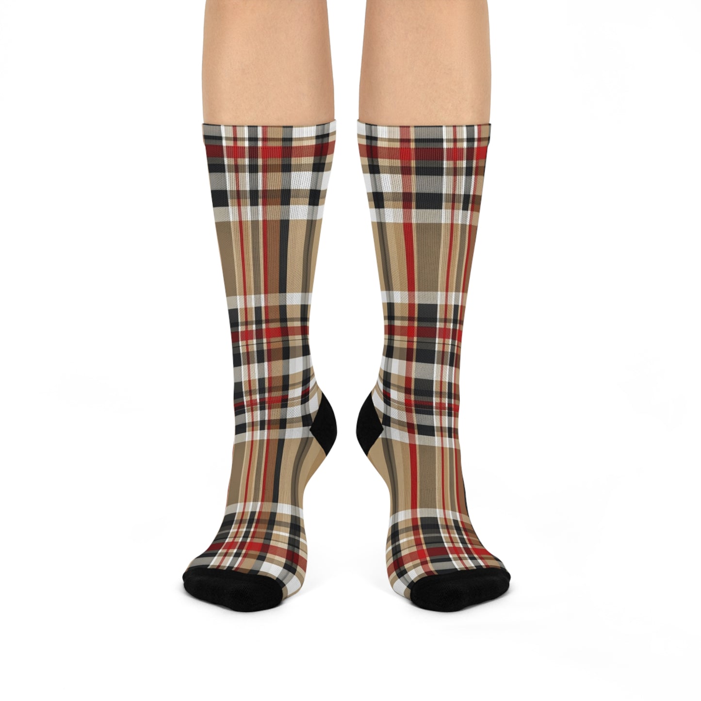 Cushioned Crew Socks Cute Pattern