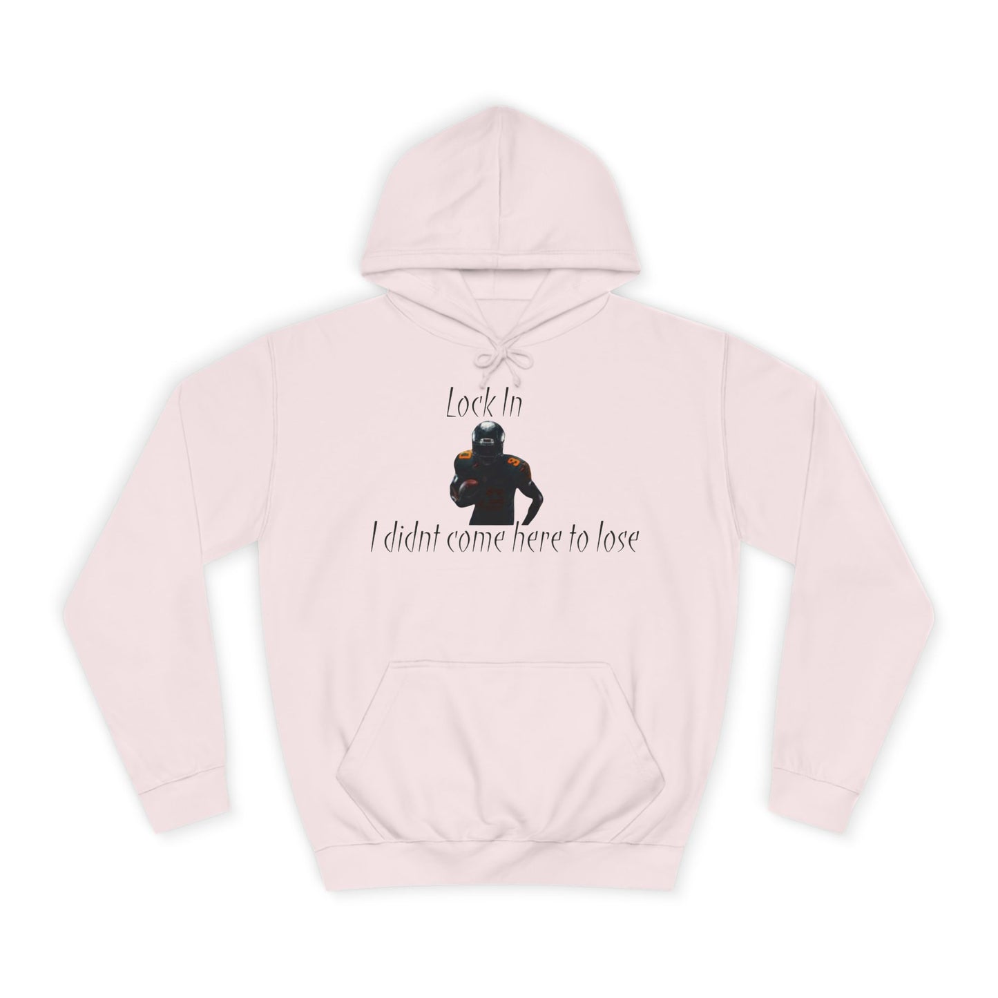 Glacier White Men’s NFL Hoodie – "Lock In" Football Edition Sweatshirt with Drawstrings & Kangaroo Pocket