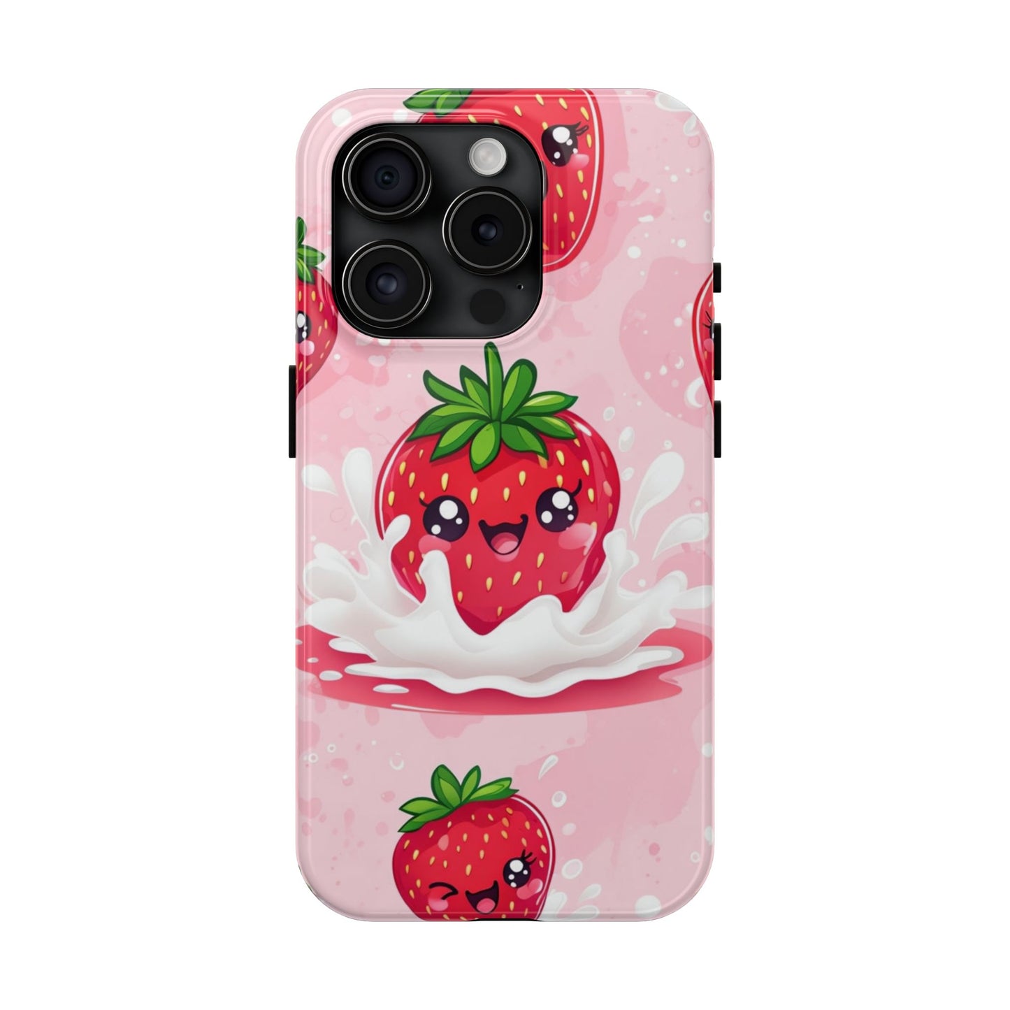 Kawaii Strawberry Tough Phone Case - Cute & Durable Protection