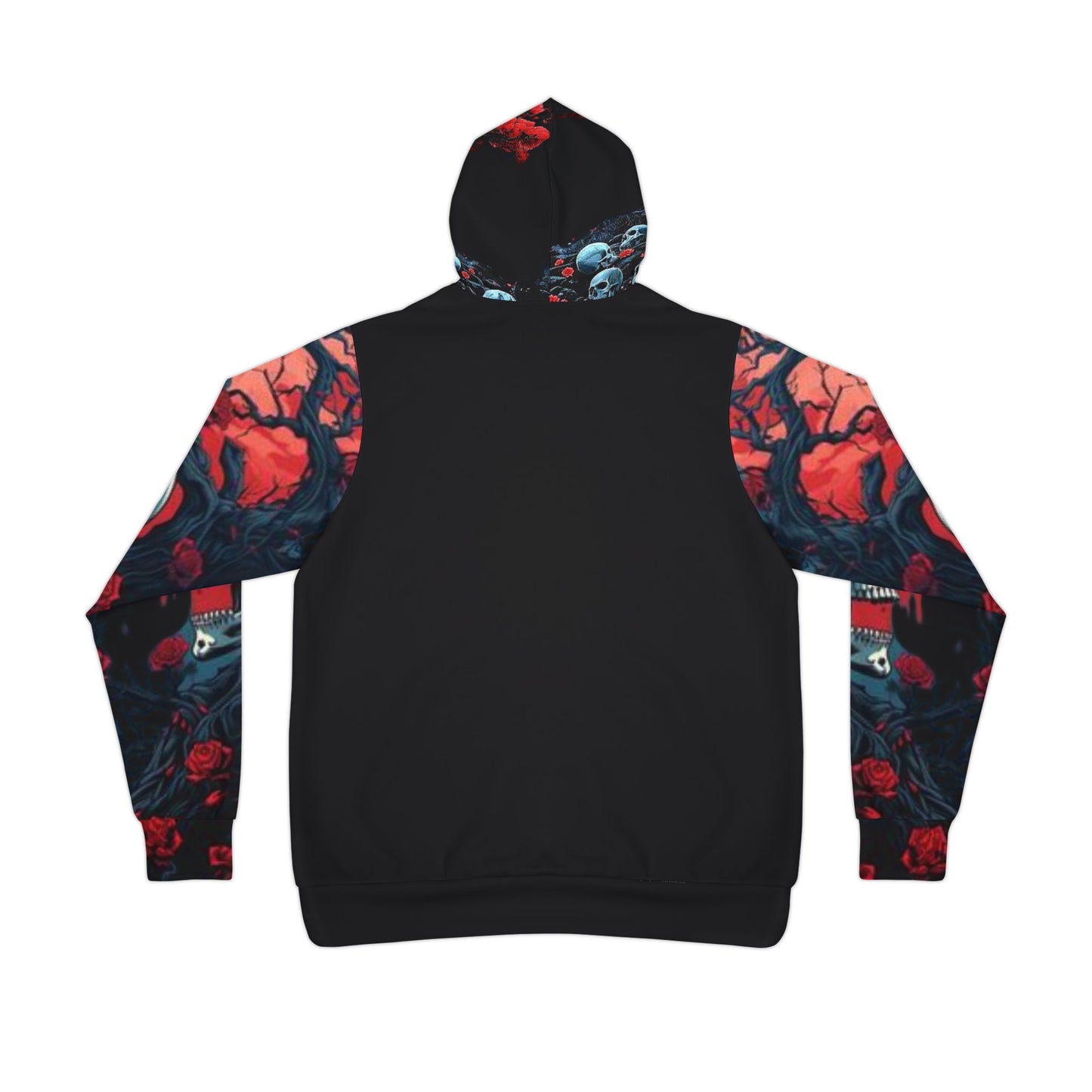 π Black Hoodie β Bold Blue Skulls Graphic Streetwear Sweatshirt