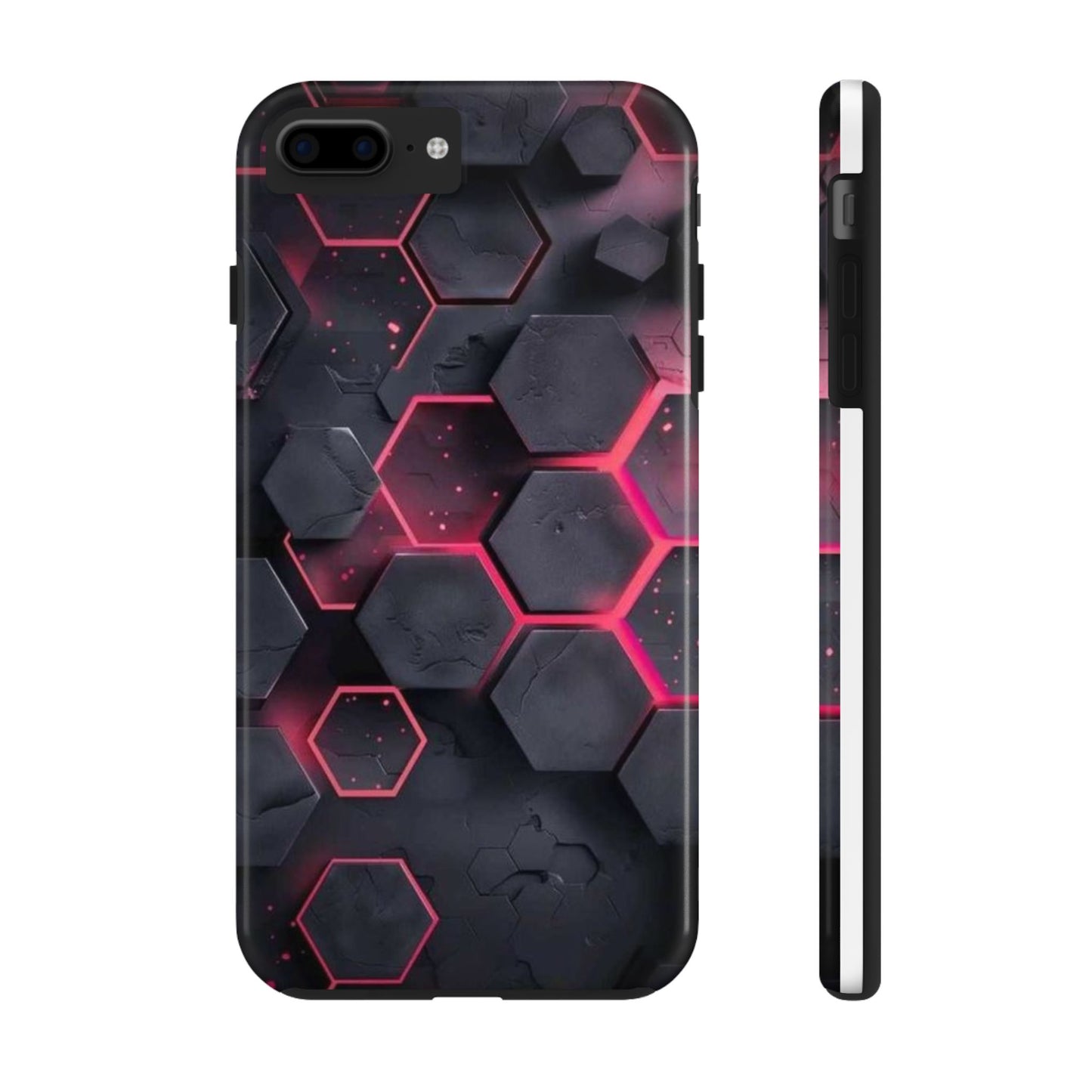 Stylish Tough Phone Cases with Hexagonal Design - Durable Protection for Tech Lovers