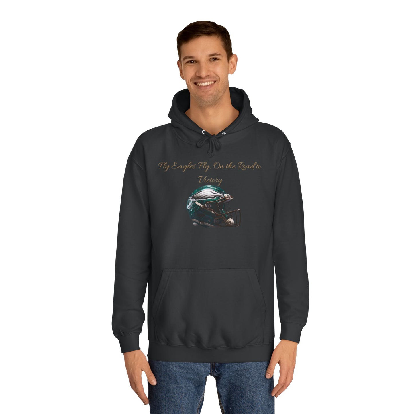 Midnight Green NFL Philadelphia Eagles Hoodie for Men & Women – "Fly Eagles, Fly" Game Day Sweatshirt with Drawstrings & Kangaroo Pocket