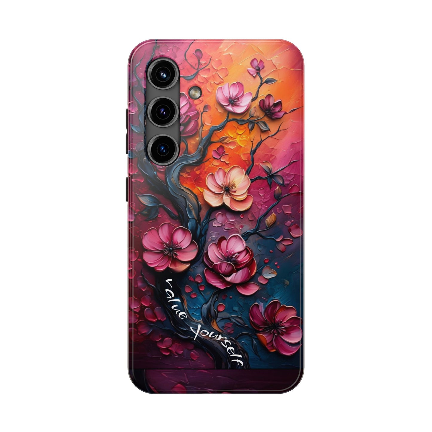 Value Yourself Floral Tough Phone Case