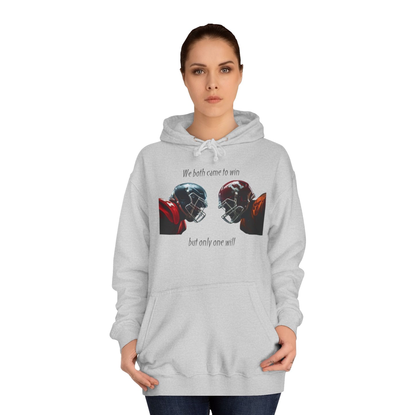 Steel Grey NFL Men’s Hoodie – "We Came Here to Win" Game Day Football Sweatshirt with Drawstrings & Kangaroo Pocket