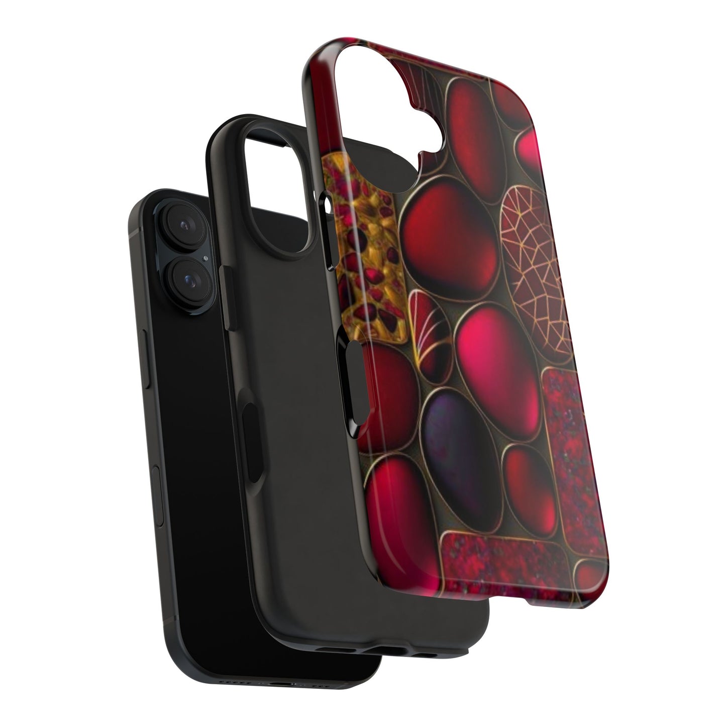 🔴 Tough Phone Cases – Red Stones Design for iPhone & Android – Durable Protection & Stylish Look