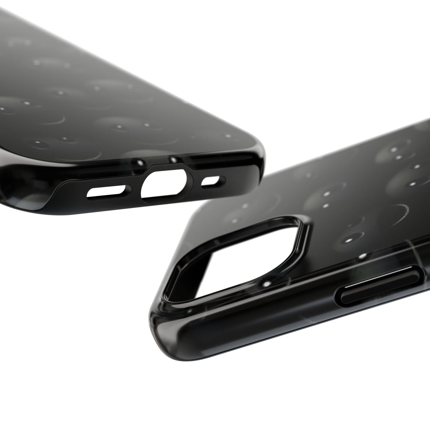 😊 Cute Smiley Face Black Tough Phone Case – Fun & Durable Protection for iPhone & Android