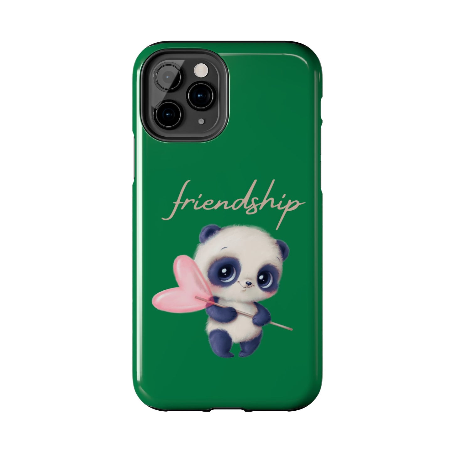 Phone case- Cute Panda Friendship Tough Phone Case - Durable Protection
