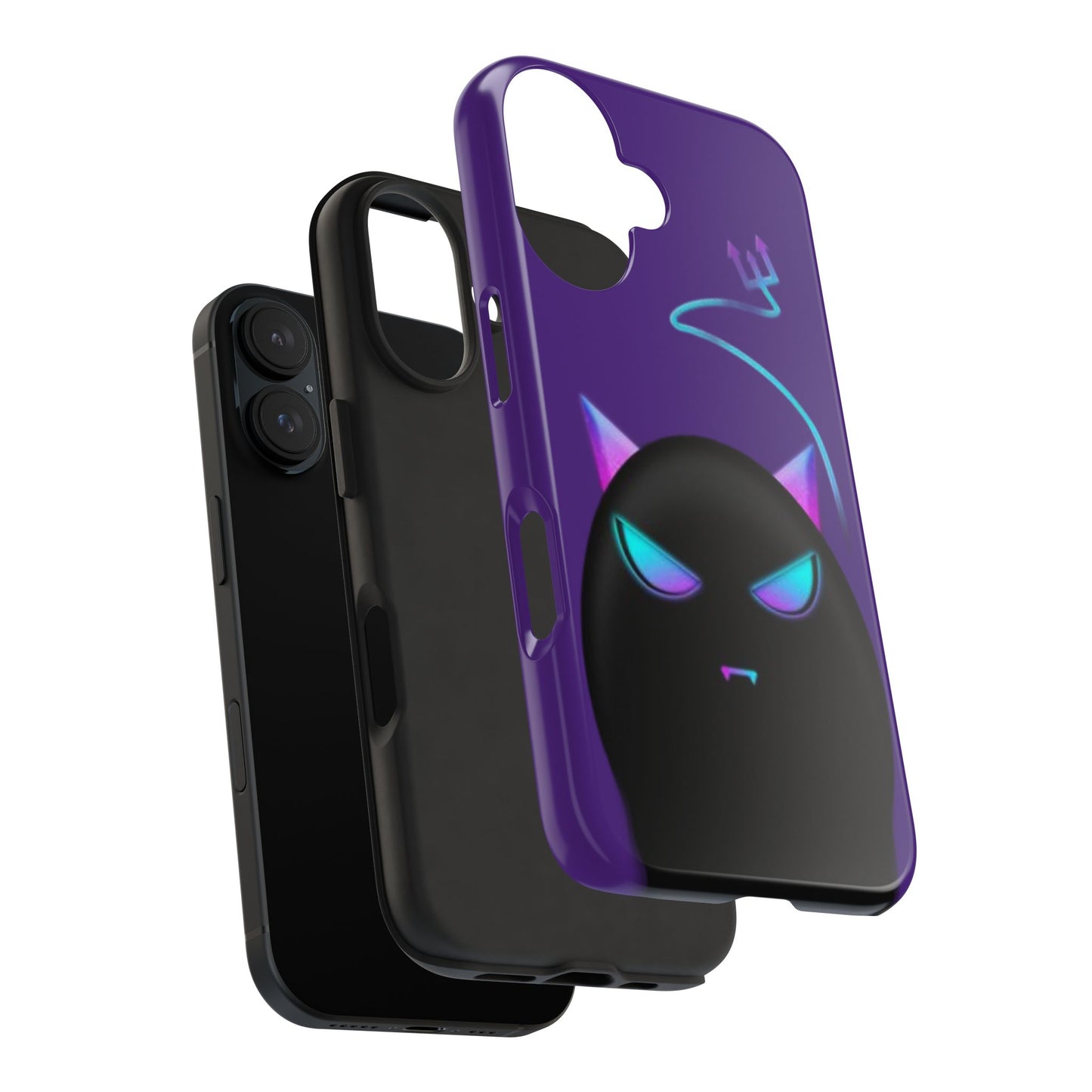 Demonic Cat Tough Phone Case - Cute & Edgy Phone Protection for Cat Lovers