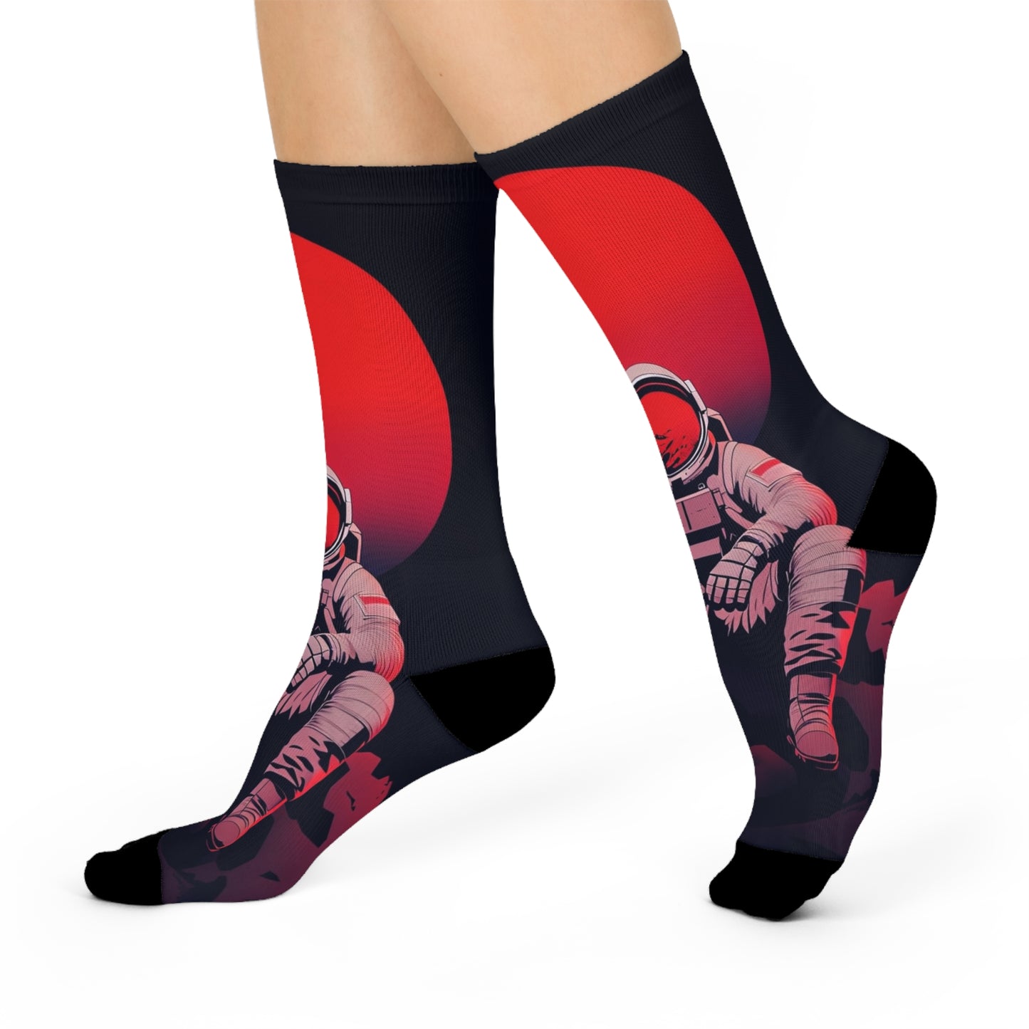 Astronaut Cushioned Crew Socks | Space-Themed Socks for Comfort & Style