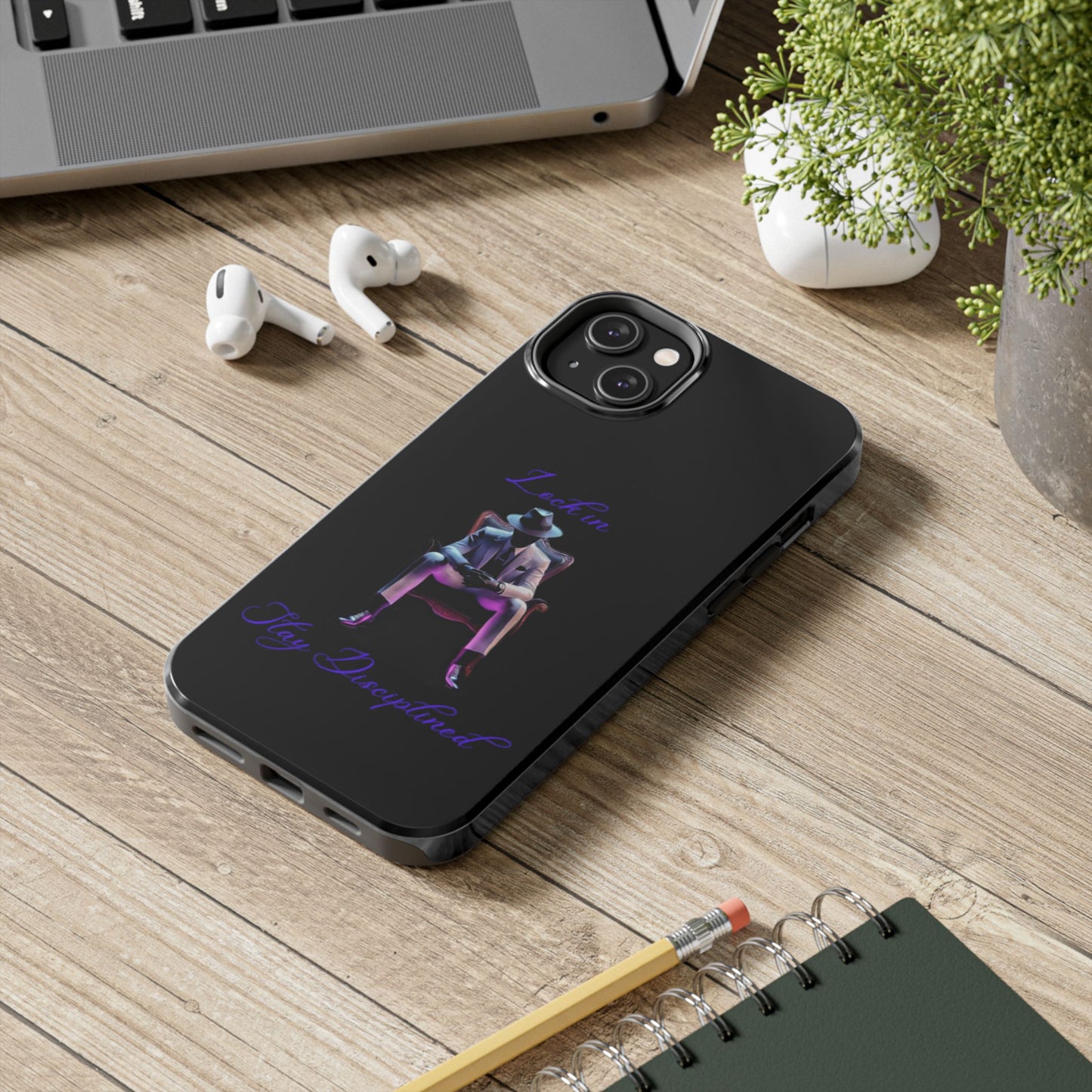 Phone case- Lock In, Stay DIsciplined Tough Phone Case - Durable Protection