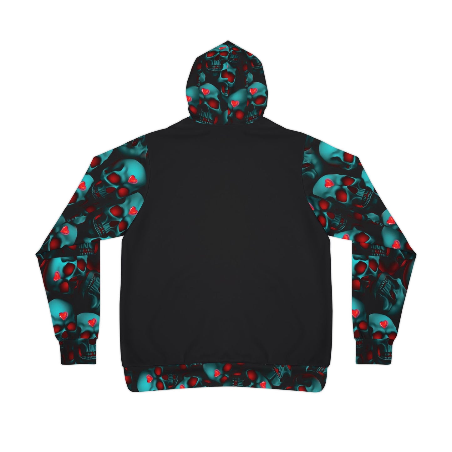 π€ Gothic Heart Skulls Black Hoodie β Edgy & Fearless Streetwear for Men & Women
