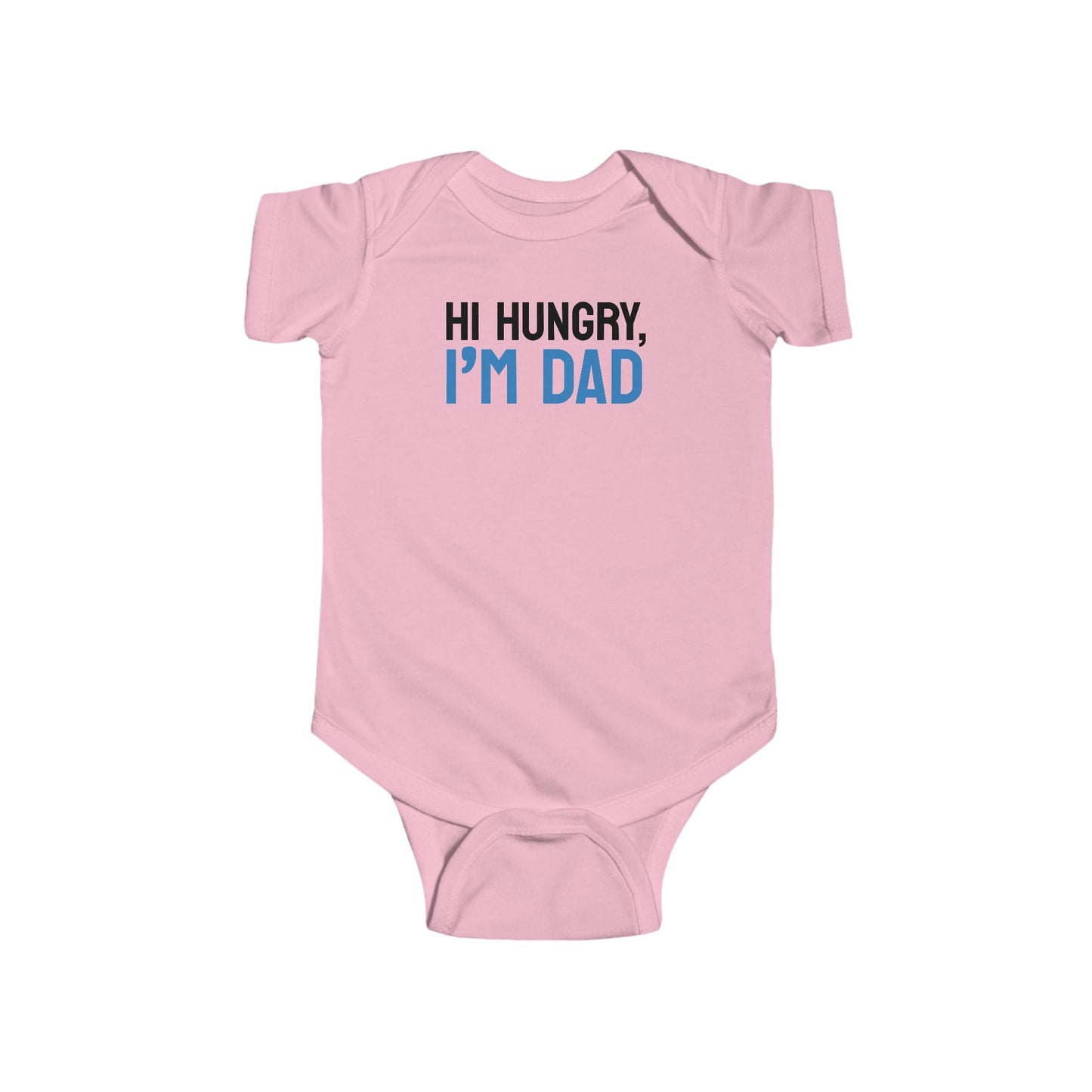 Cherry Red Funny Baby Bodysuit – "Hi Hungry, I'm Dad" Hilarious New Parent Gift
