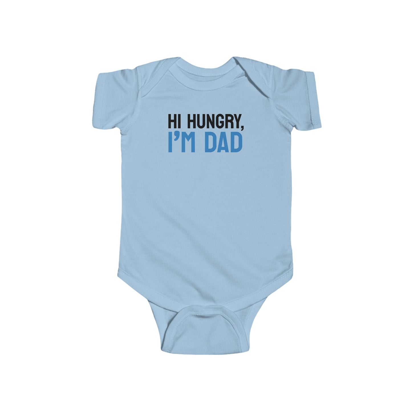 Cherry Red Funny Baby Bodysuit – "Hi Hungry, I'm Dad" Hilarious New Parent Gift