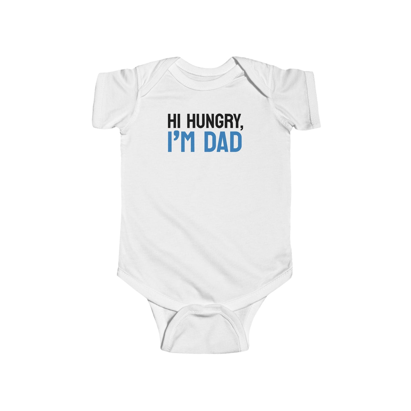 Cherry Red Funny Baby Bodysuit – "Hi Hungry, I'm Dad" Hilarious New Parent Gift