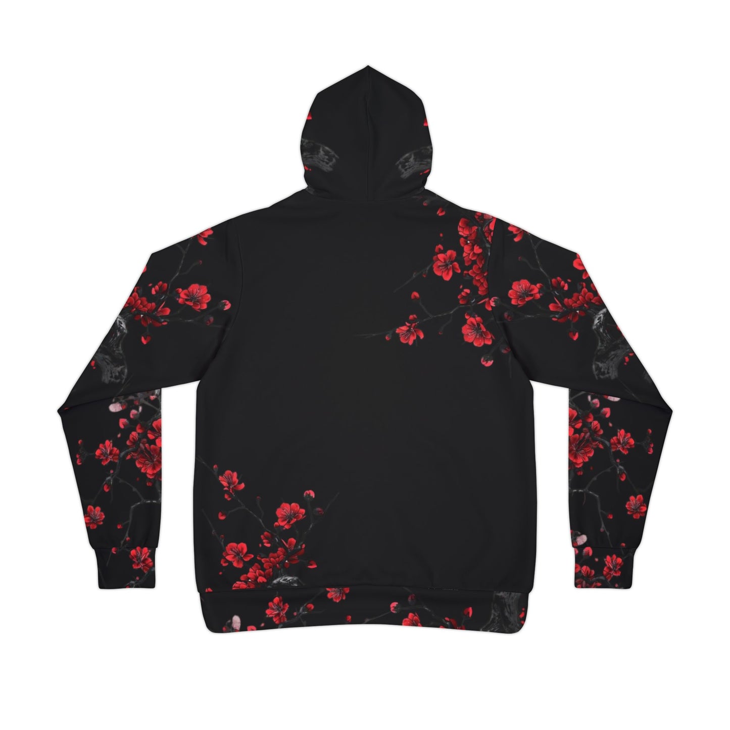 π₯ Black Hoodie with Red Chinese Floral Design β Elegant & Stylish Streetwear for Men & Women πΊ