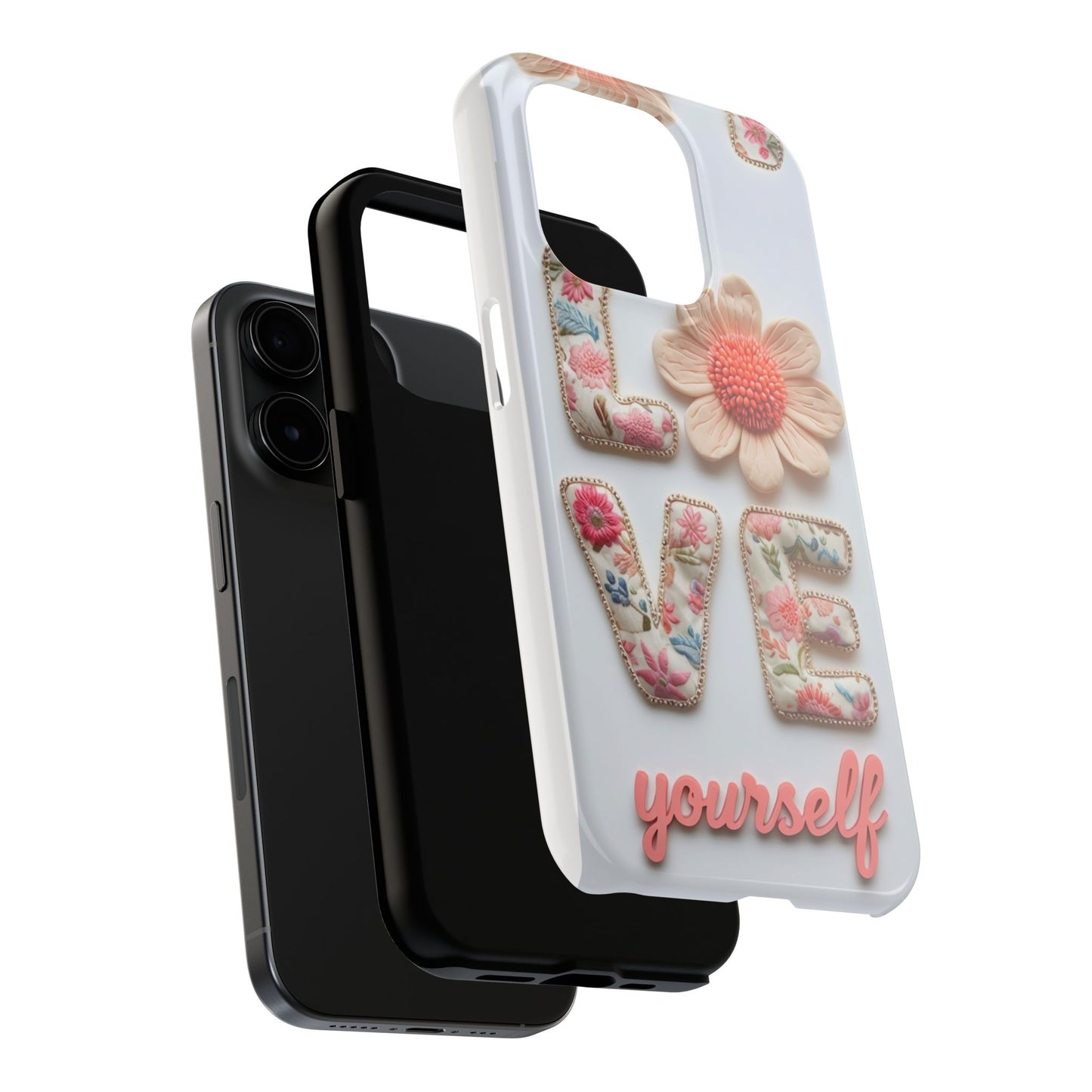 Floral 'Love Yourself' Tough Phone Case