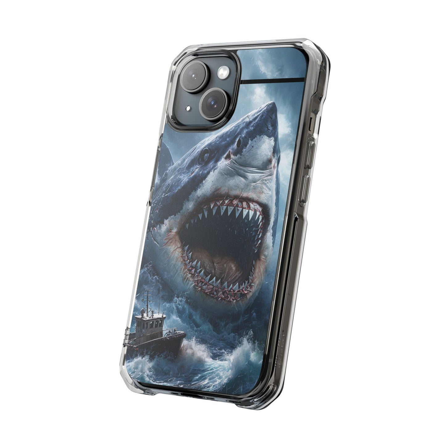 Shark Attack Magnetic Clear Impact Case – Ocean Adventure Phone Cover