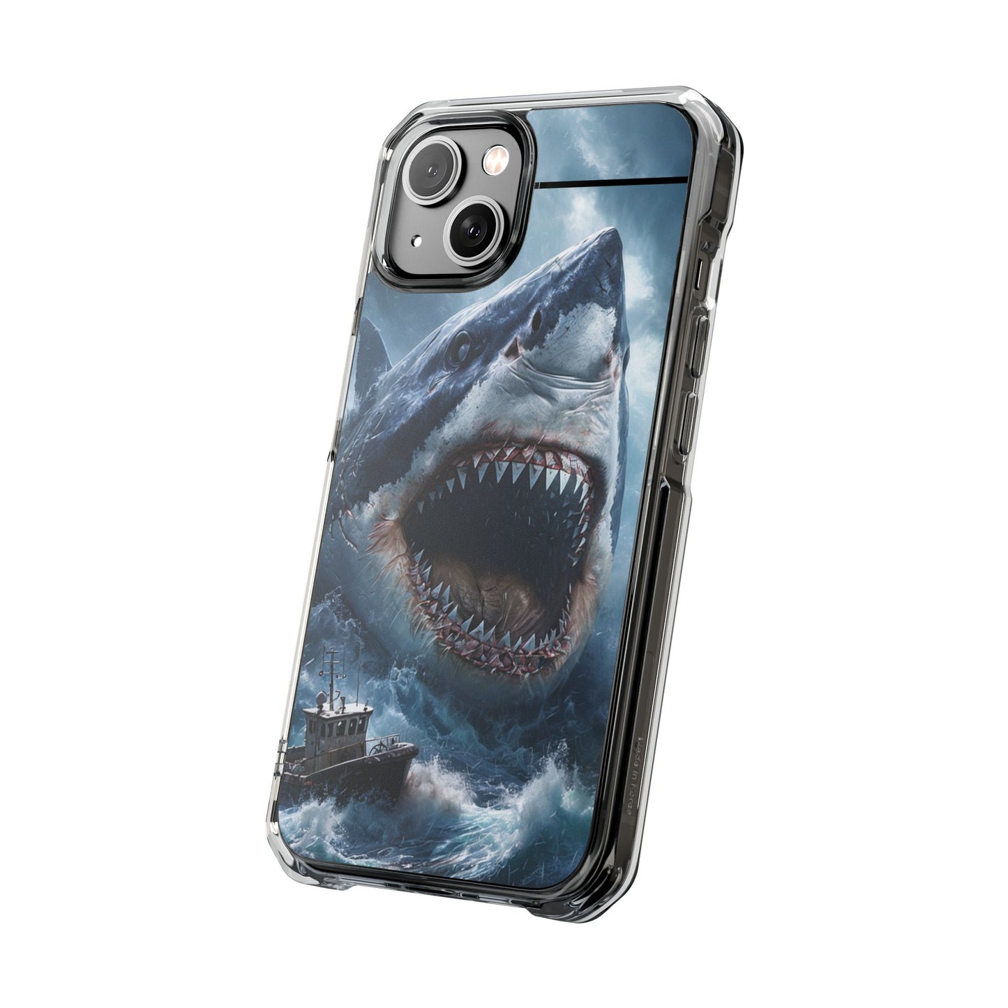 Shark Attack Magnetic Clear Impact Case – Ocean Adventure Phone Cover