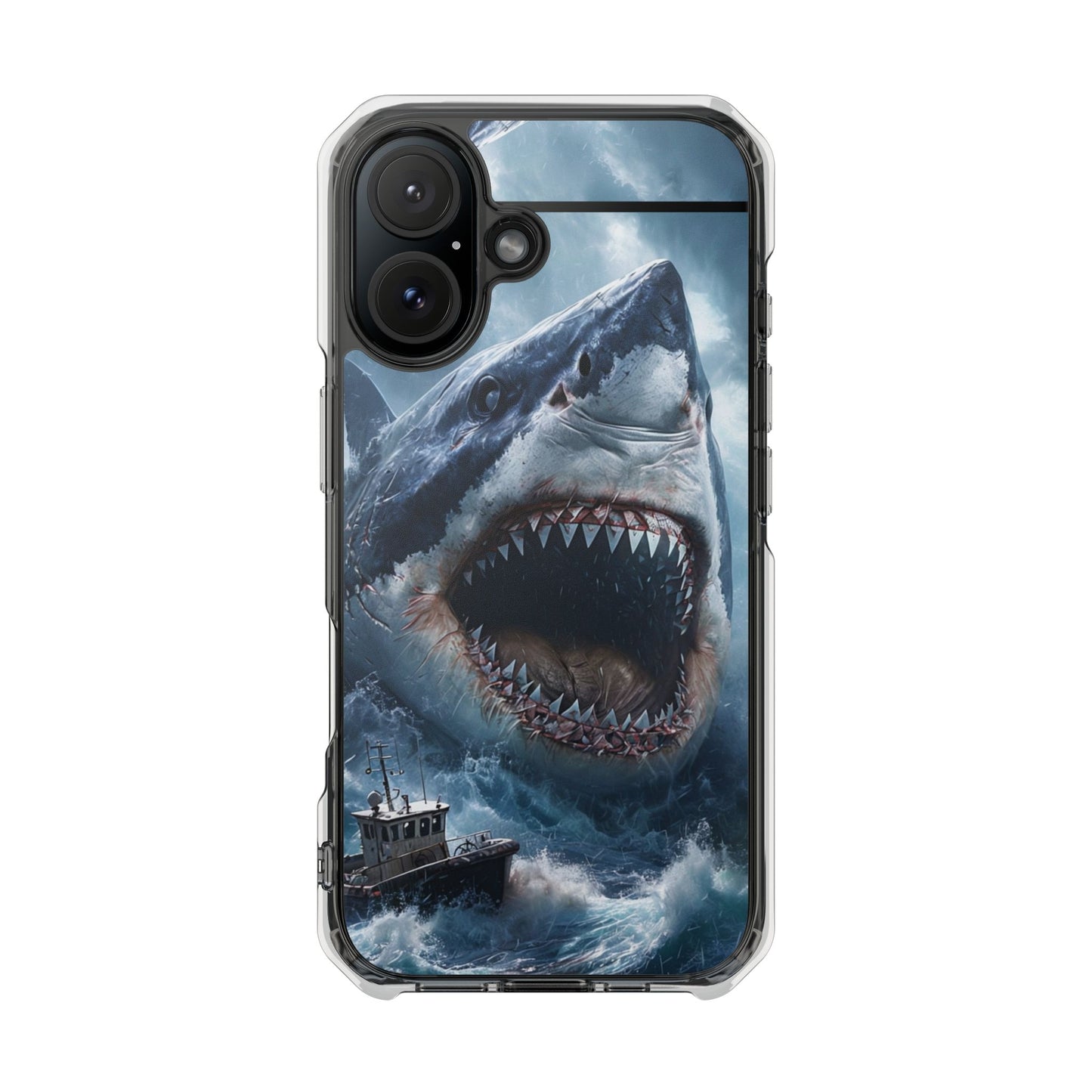 Shark Attack Magnetic Clear Impact Case – Ocean Adventure Phone Cover