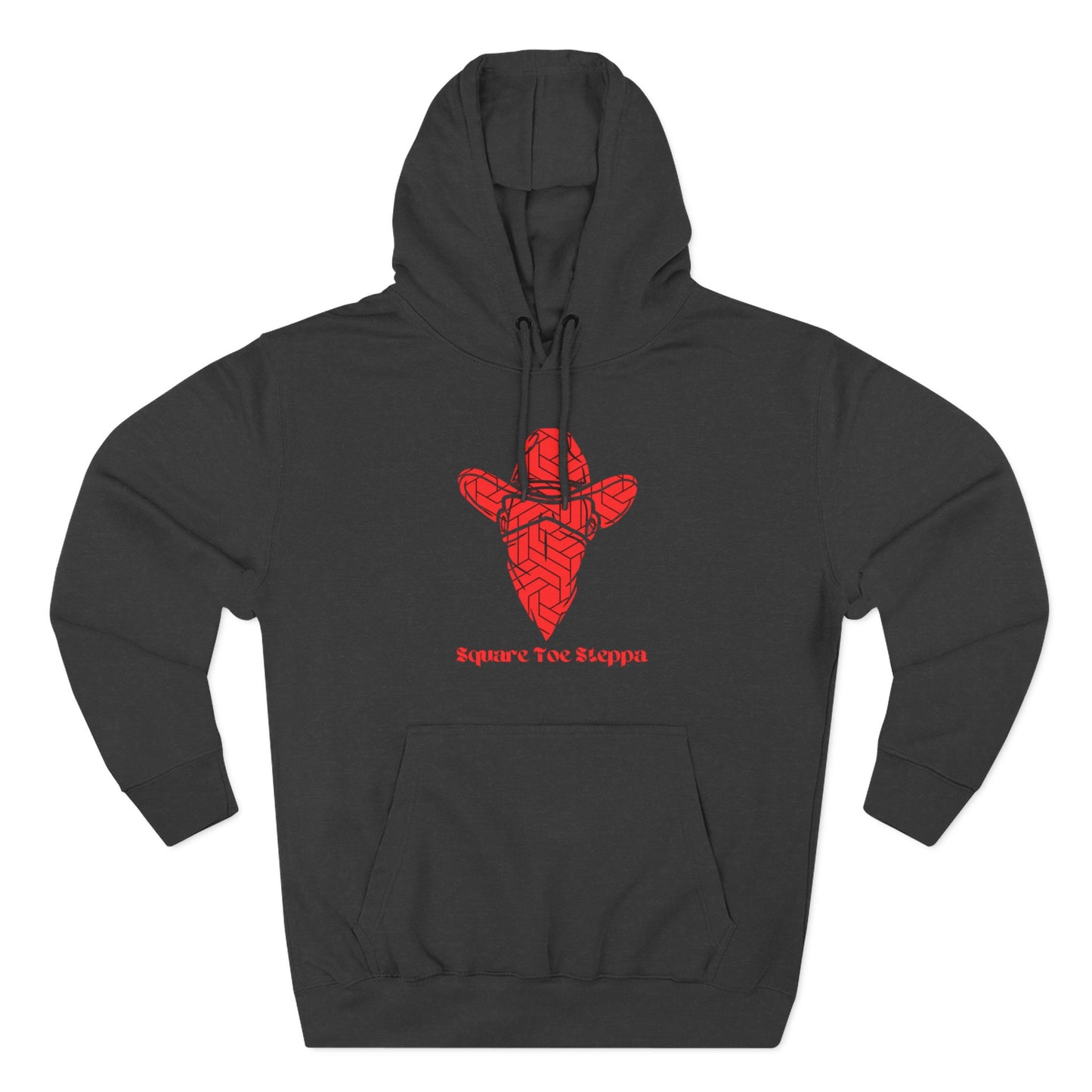 Saddle Brown Men’s Hoodie – "Square Toe Steppa" Western Cowboy with Drawstrings & Kangaroo Pocket