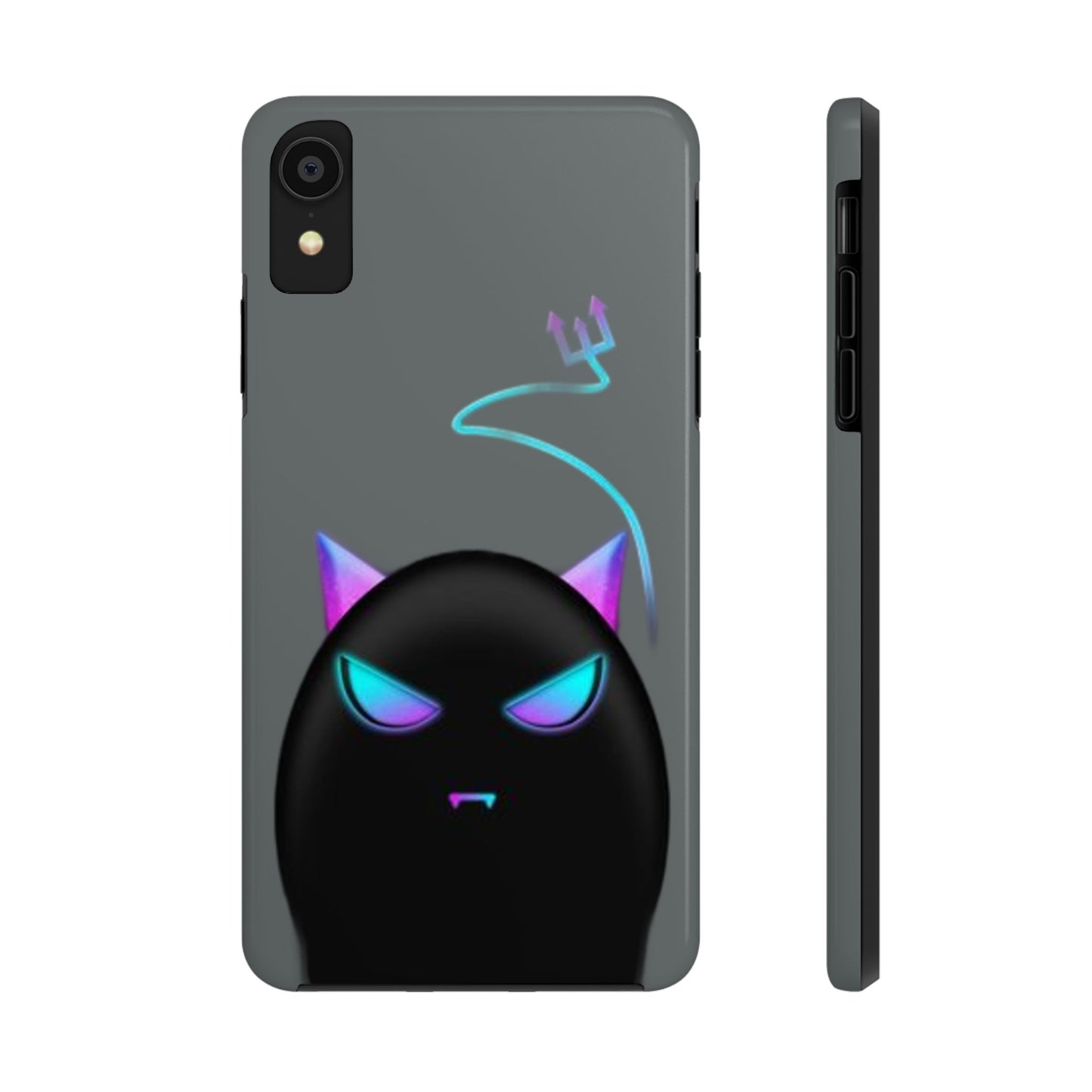 Demonic Cat Tough Phone Case - Cute & Edgy Phone Protection for Cat Lovers