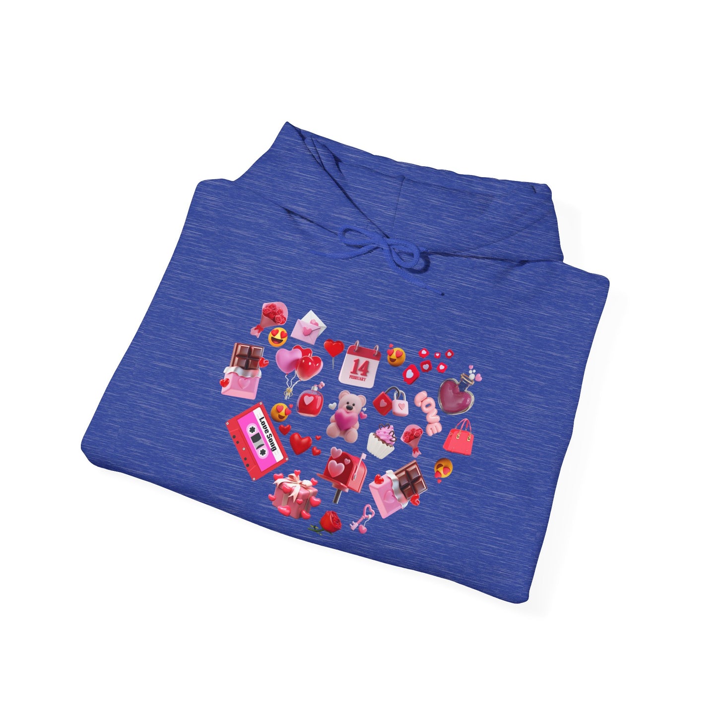 Sweetheart Sky Blue Hoodie for Men & Women – Love Heart Graphic Cozy Couples Wear