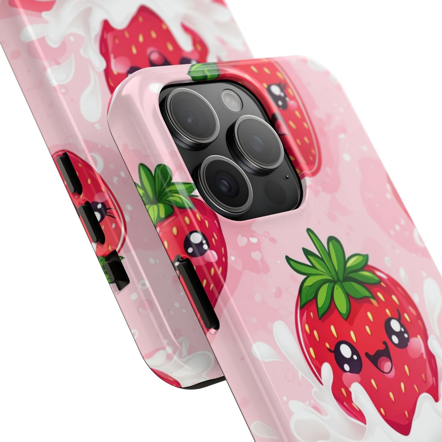 Kawaii Strawberry Tough Phone Case - Cute & Durable Protection