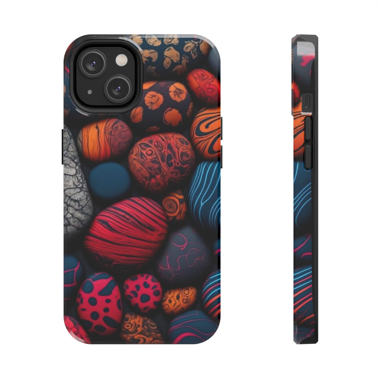 π₯ Vibrant Rock Pattern Tough Phone Case β Shockproof Protection for iPhones π±