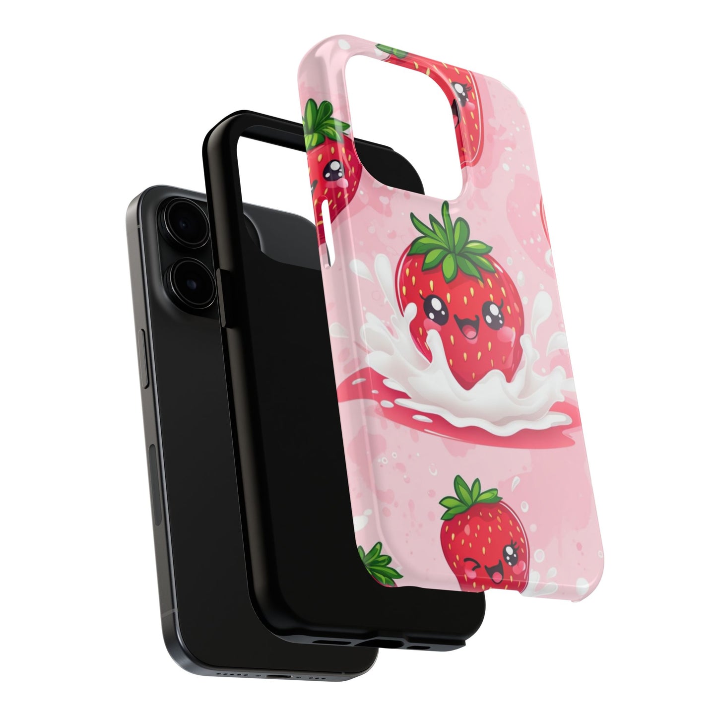 Kawaii Strawberry Tough Phone Case - Cute & Durable Protection