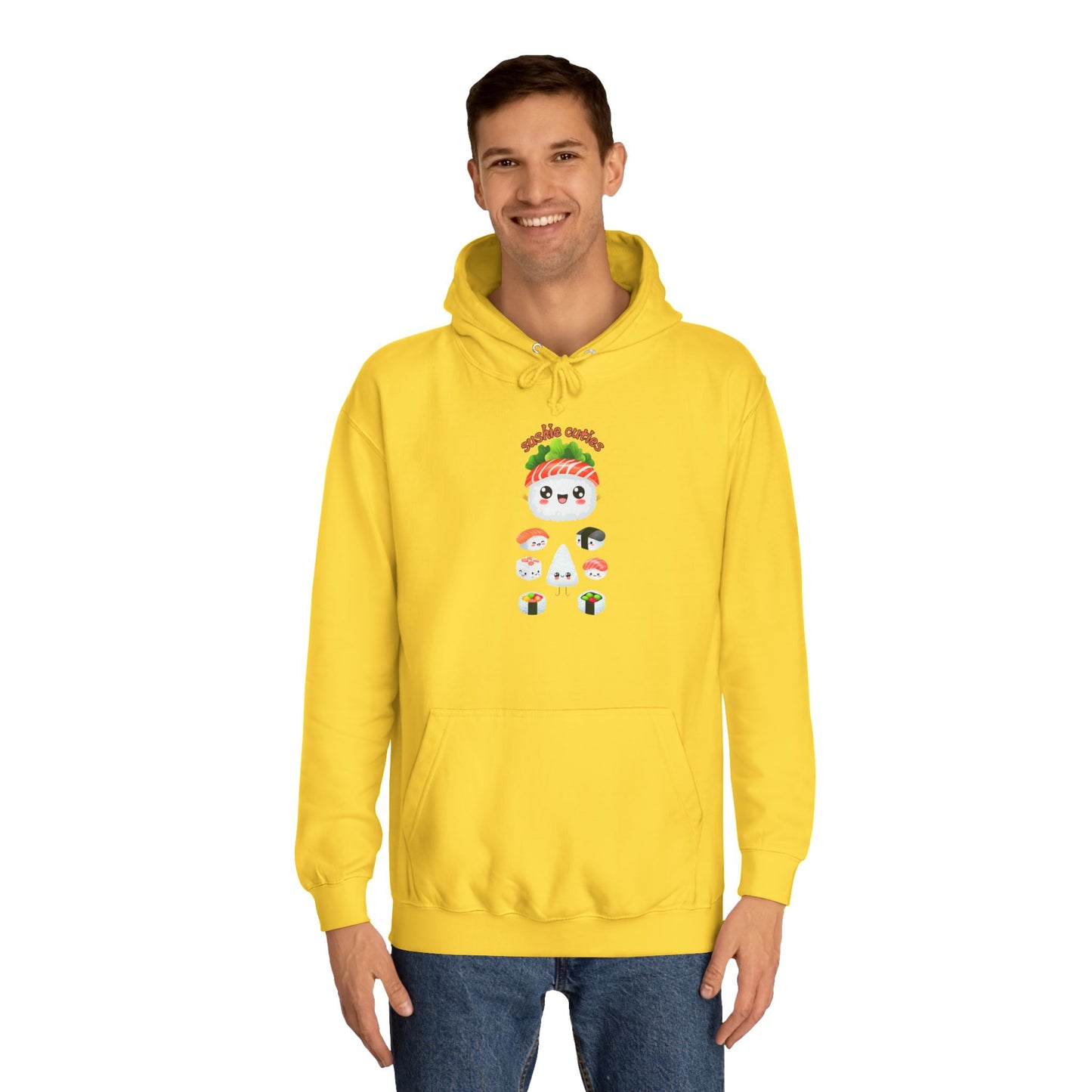 π£ Cute Sushi Characters White Sweater β Cozy & Fun for Men & Women! π£
