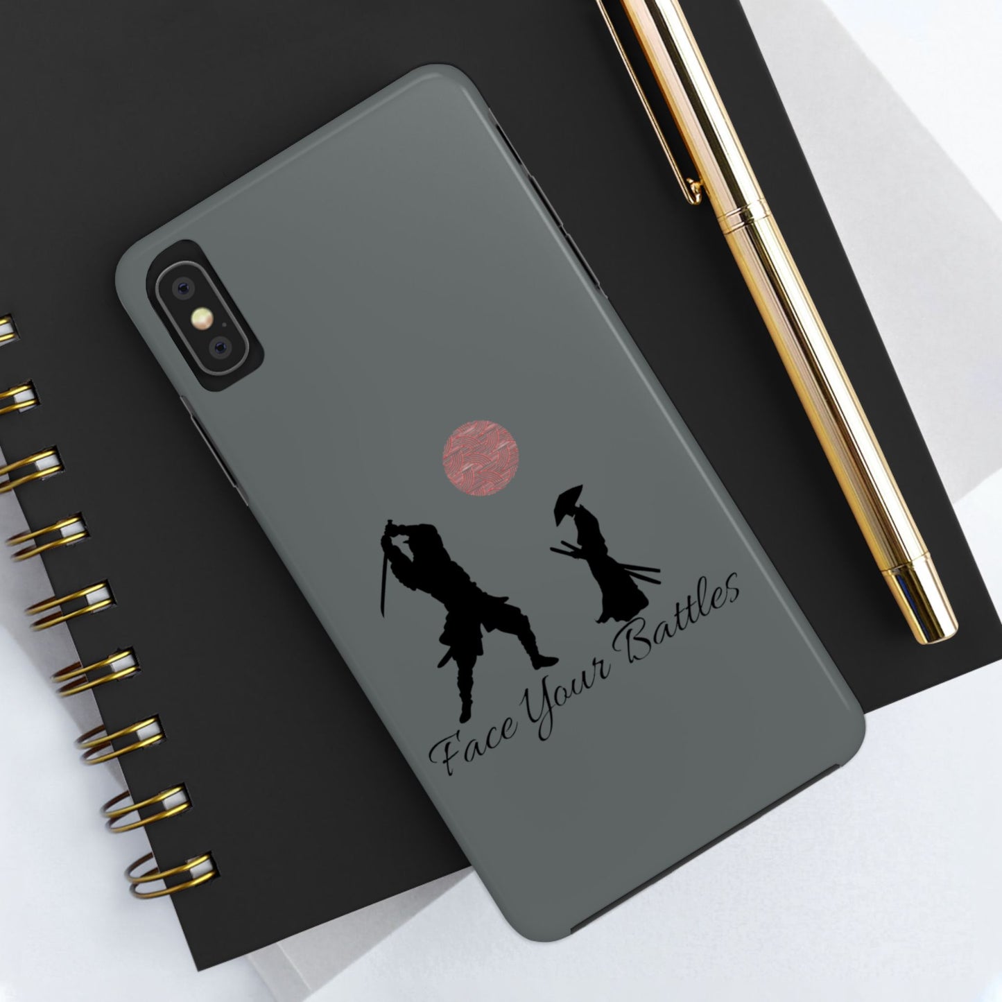 Phone case- Face Your Battles Tough Phone Case - Durable Protection