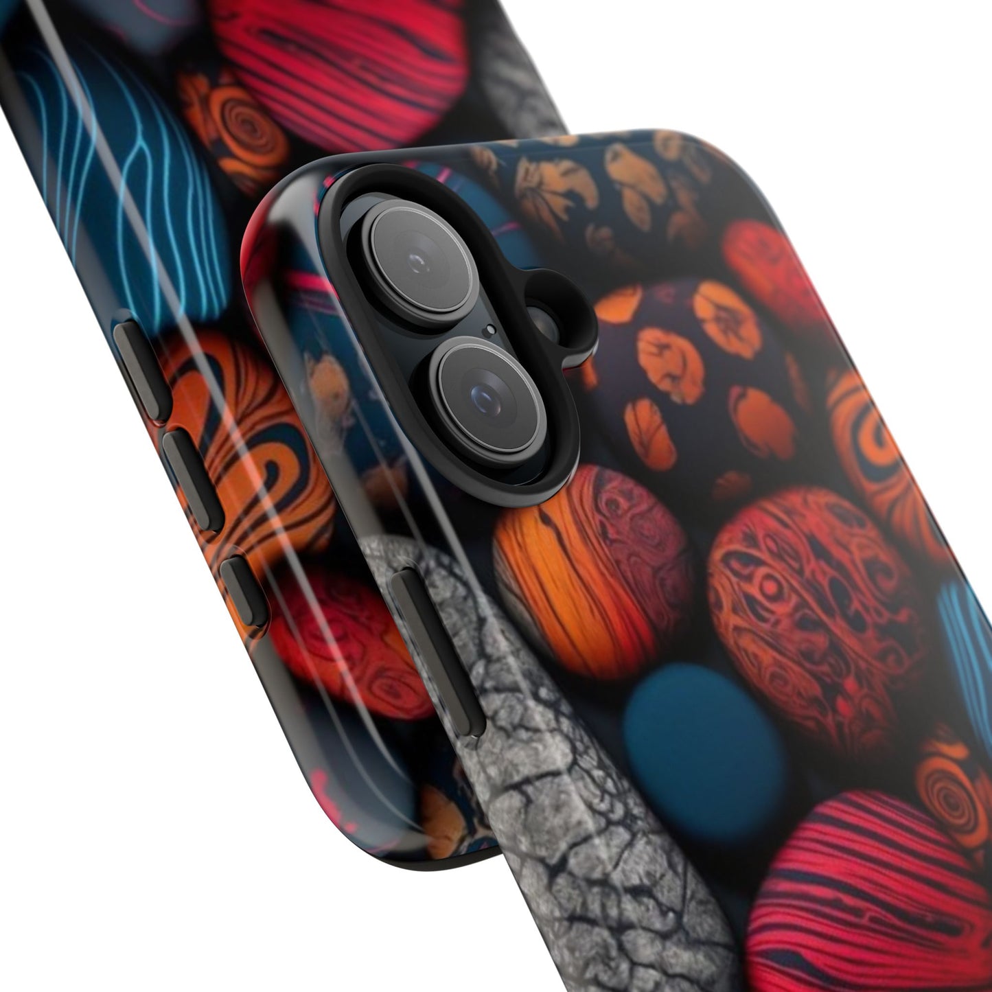 π₯ Vibrant Rock Pattern Tough Phone Case β Shockproof Protection for iPhones π±